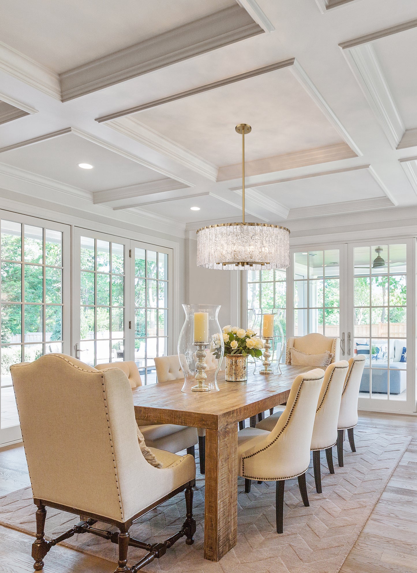 Glacier 10 Light Chandelier Modern Gold