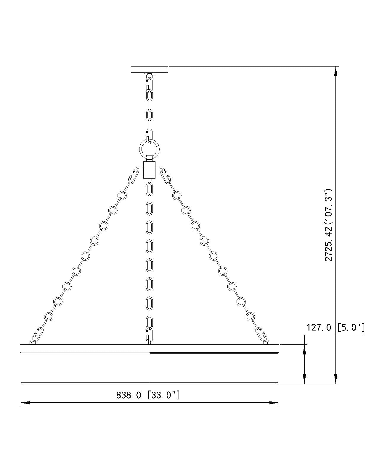 Anders LED 3 Light Chandelier Rubbed Brass