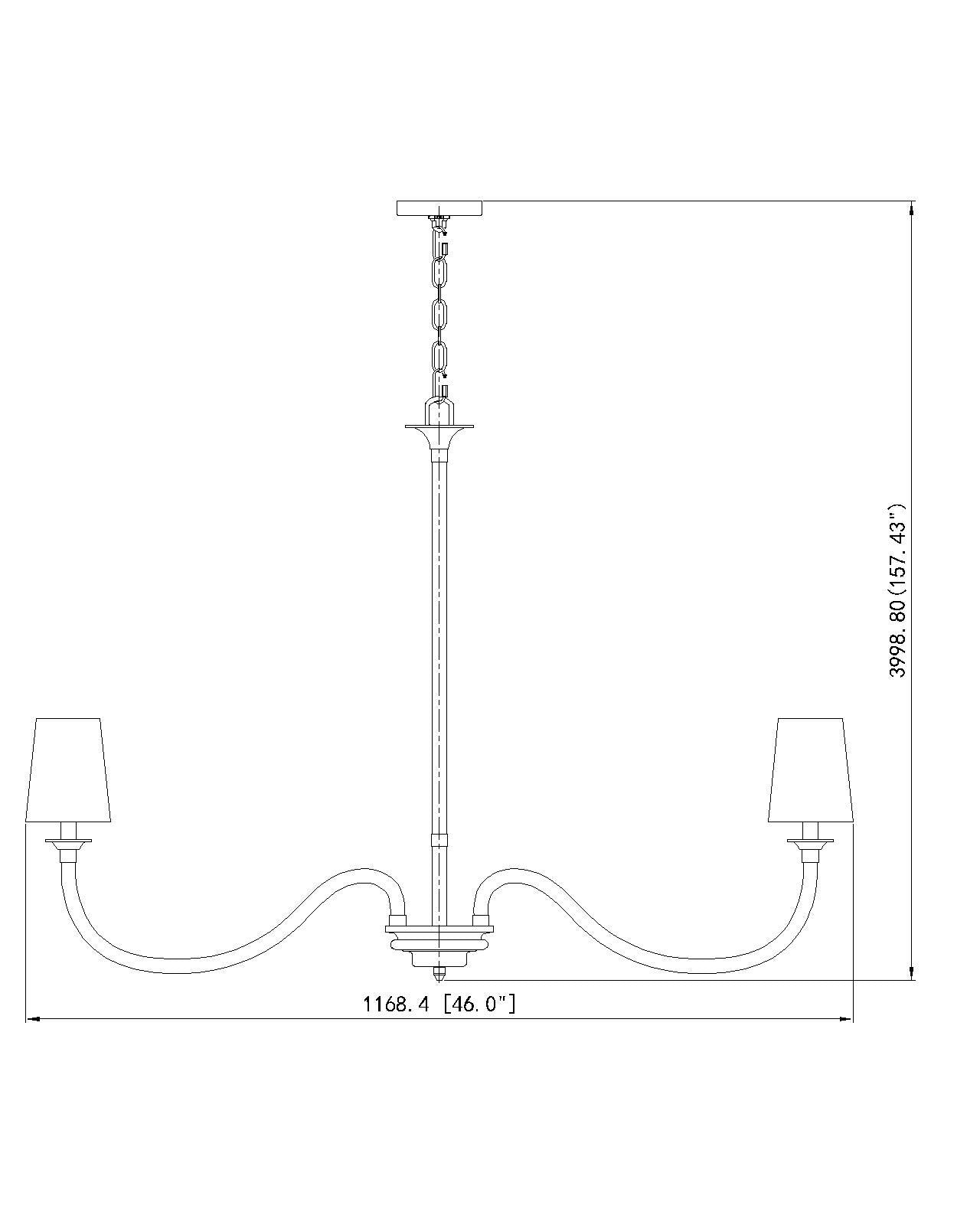 Katerina 8 Light Chandelier Rubbed Brass