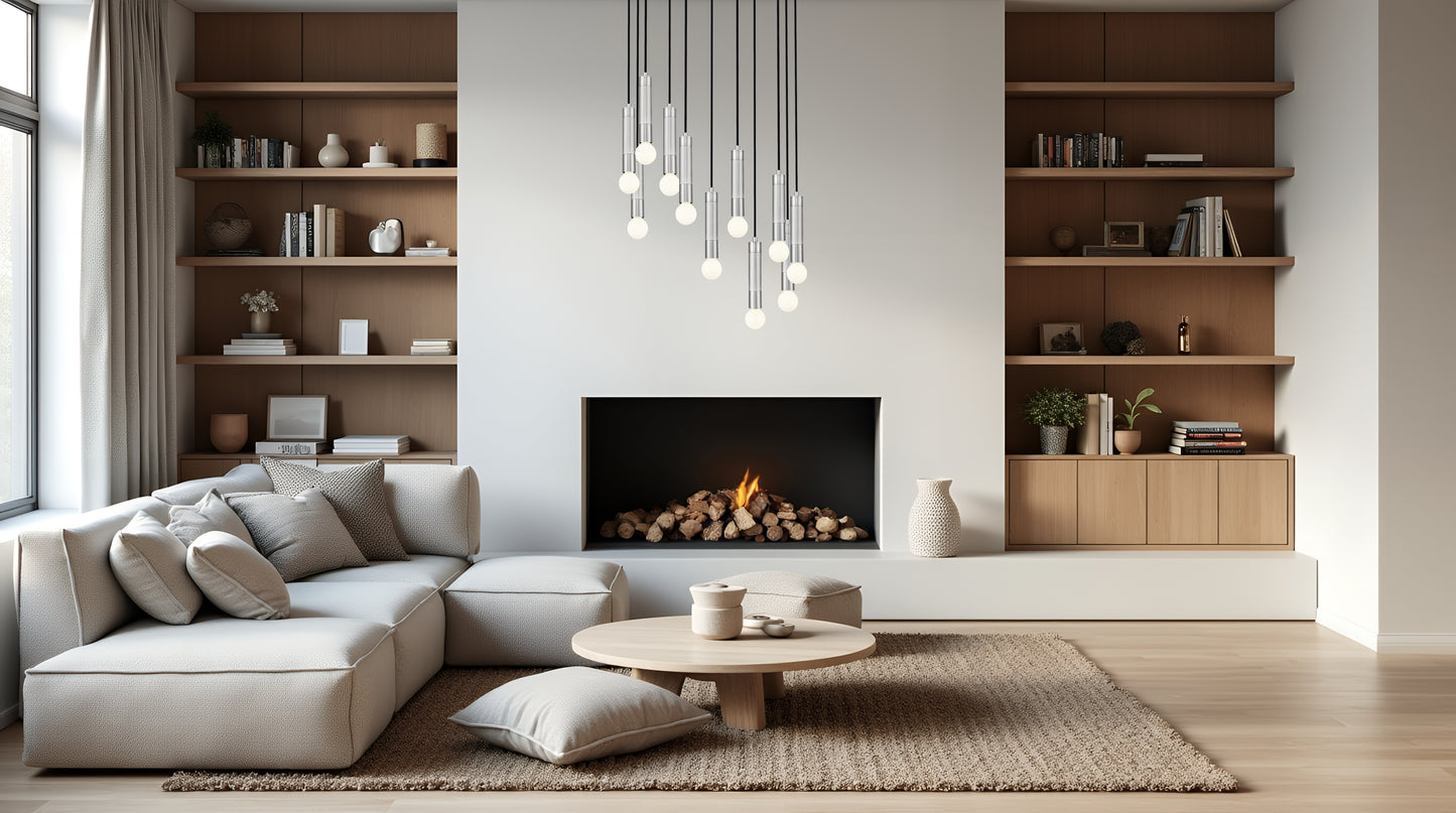 Stari 11 Light Chandelier Brushed Nickel