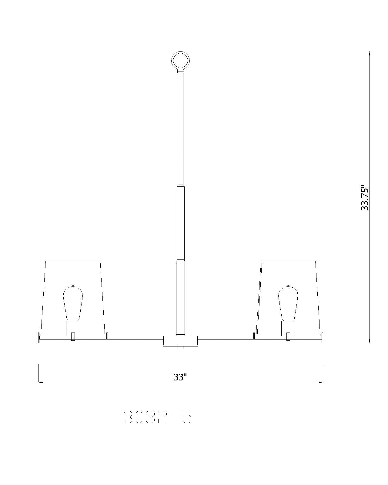 Callista 5 Light Chandelier Rubbed Brass