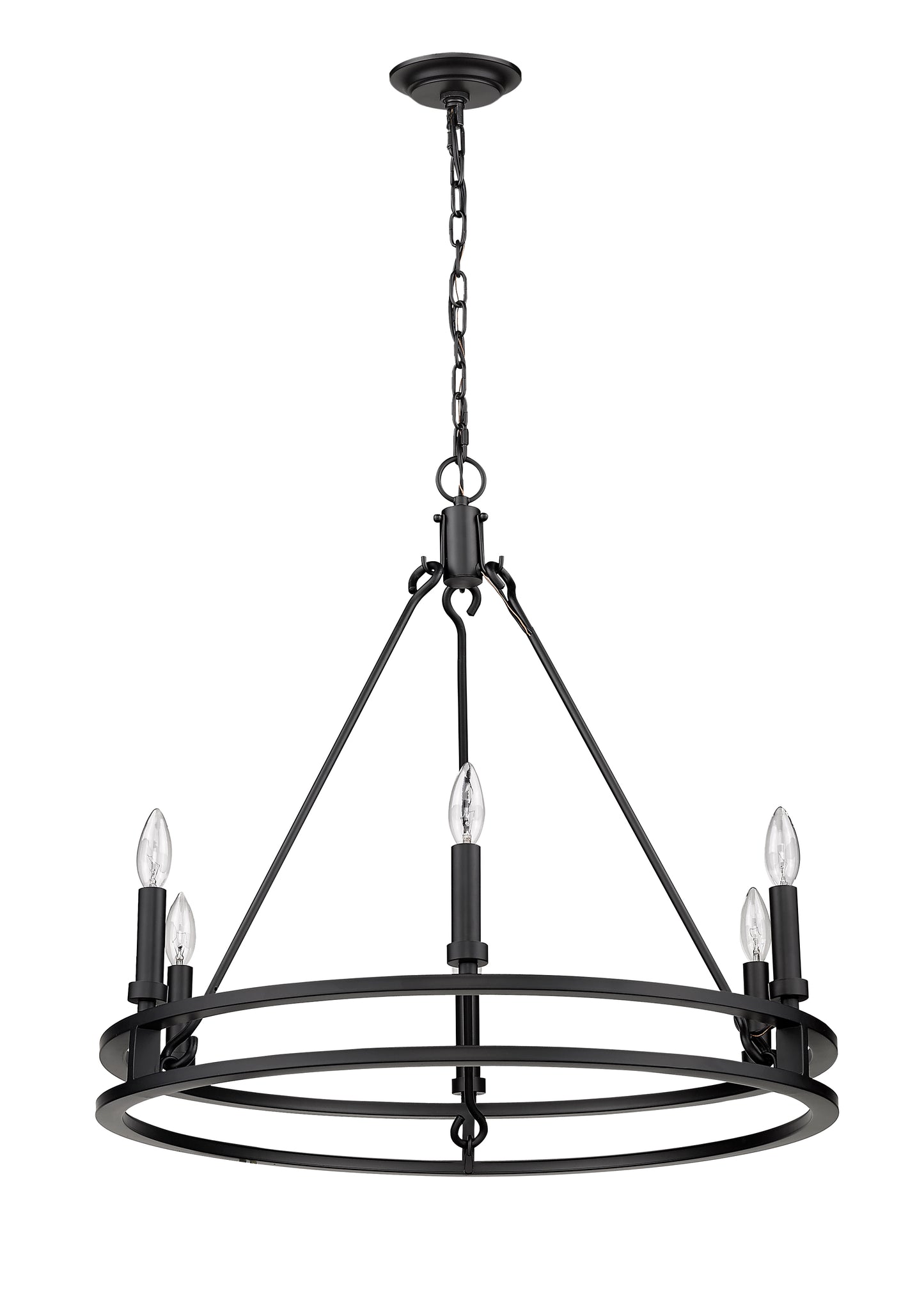 Dennison 6 Light Chandelier Matte Black