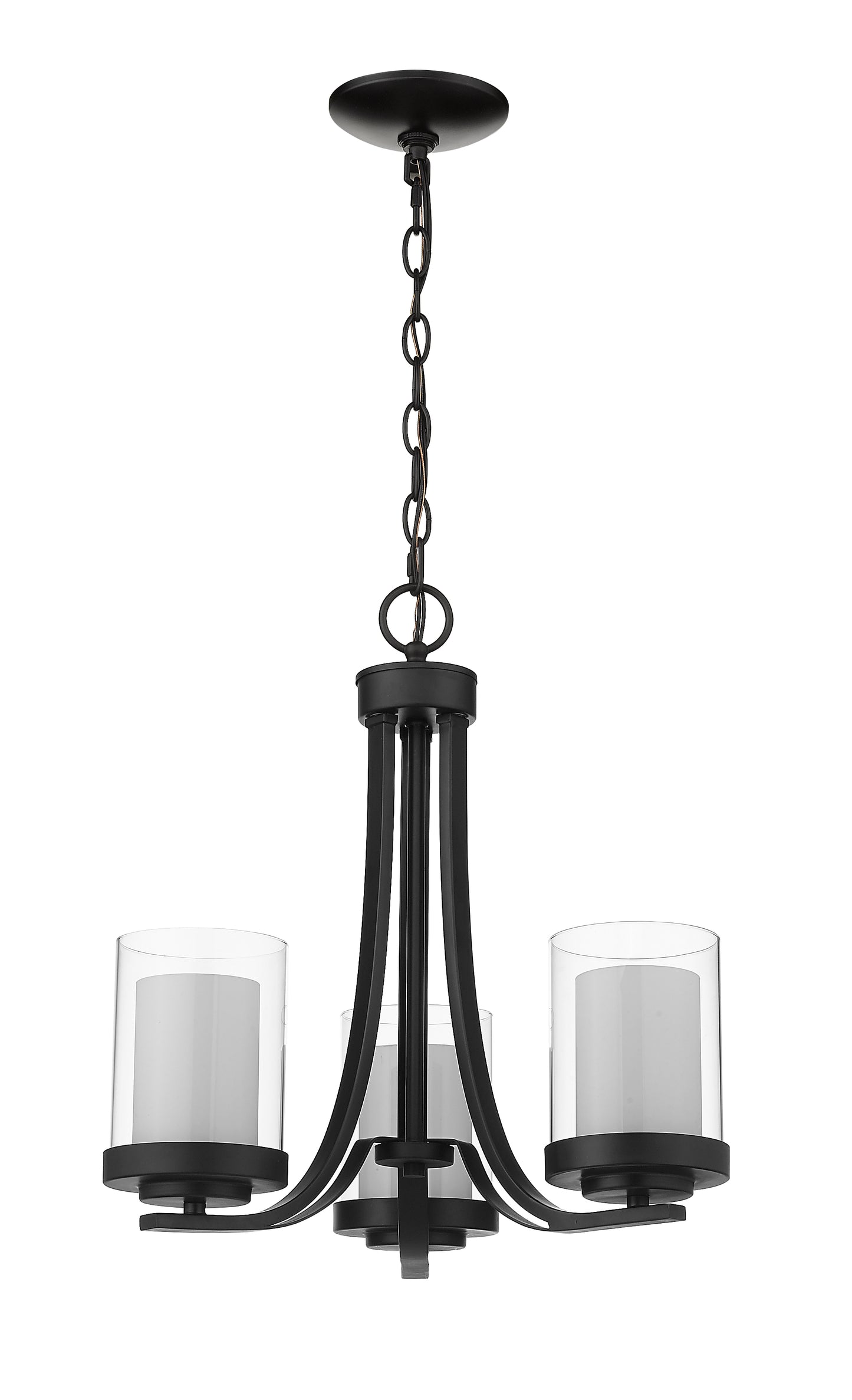 Willow 3 Light Chandelier Matte Black