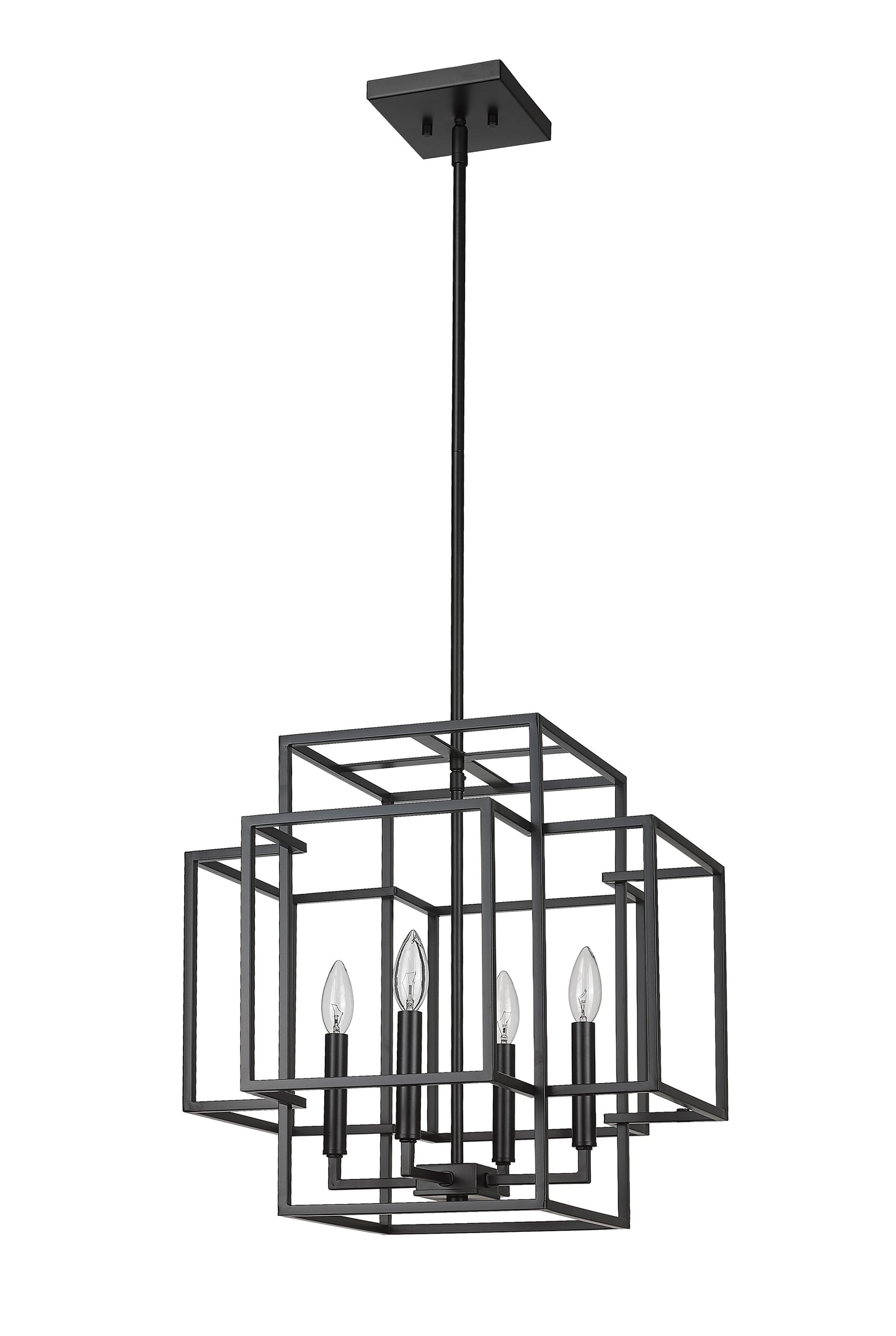Titania 4 Light Chandelier Matte Black