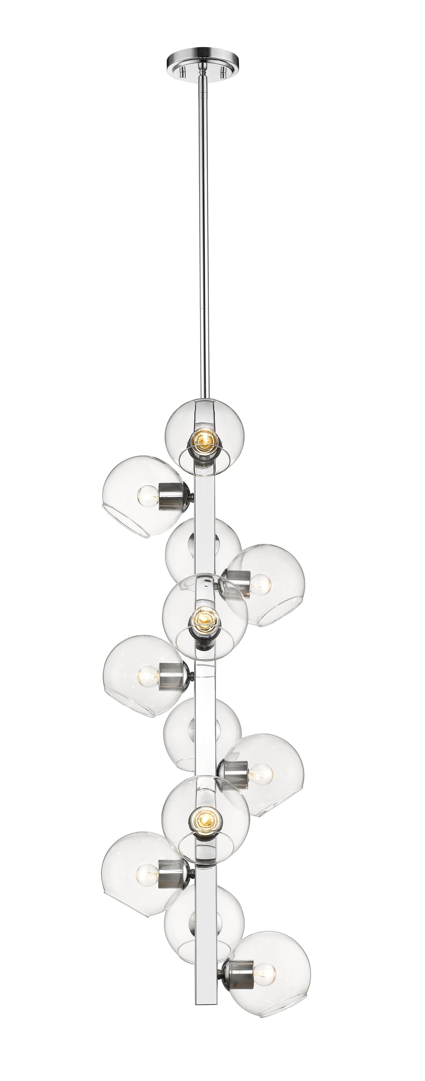Marquee 12 Light Chandelier Chrome