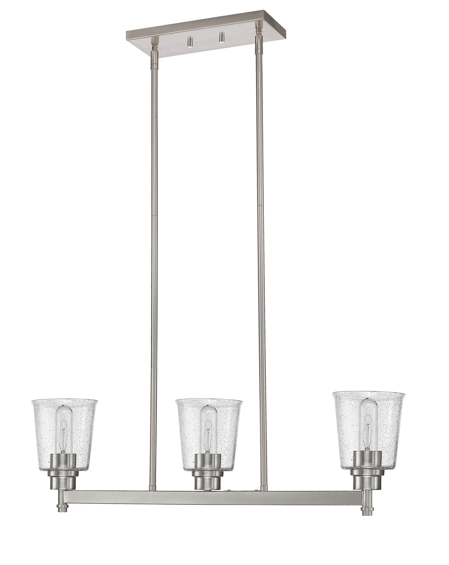 Bohin 3 Light Linear Chandelier Brushed Nickel