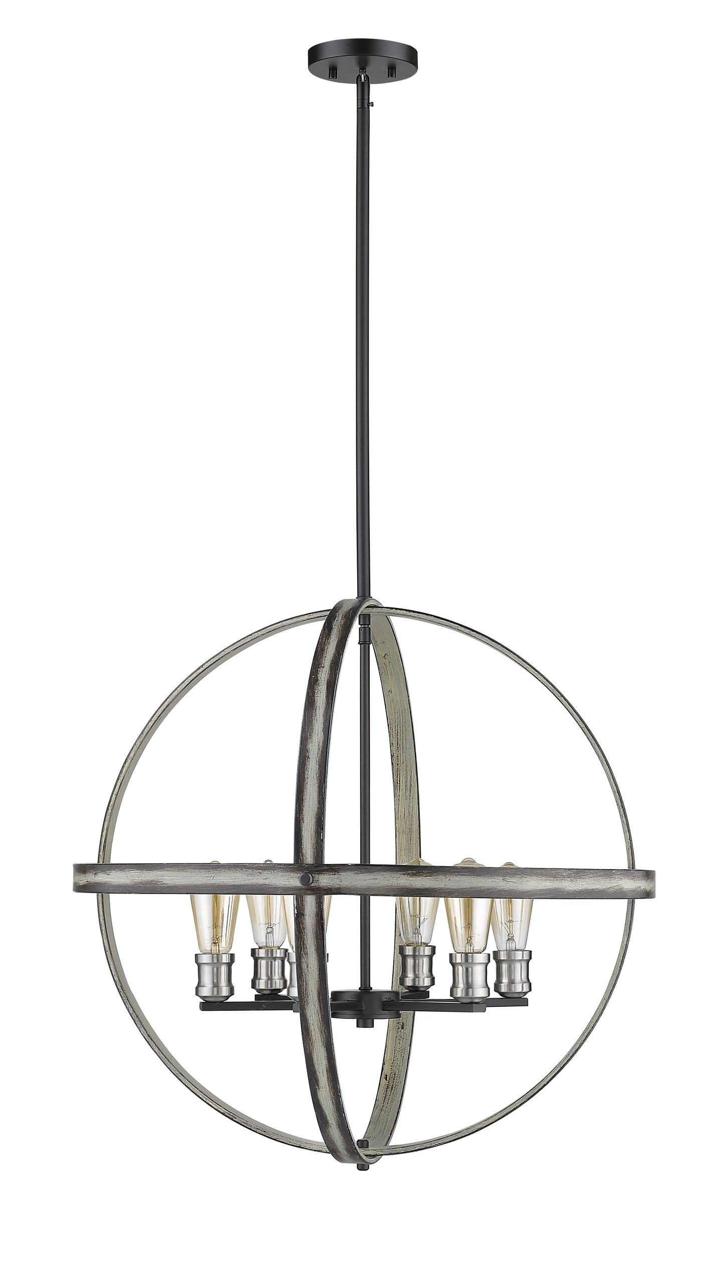 Kirkland 6 Light Chandelier Ashen Barnboard