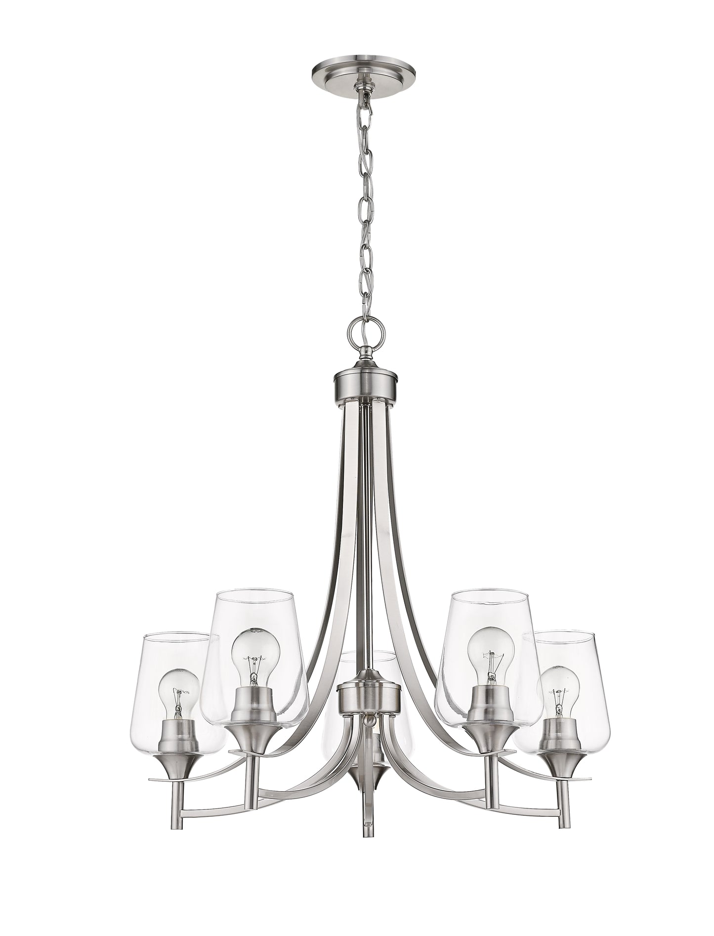Joliet 5 Light Chandelier Brushed Nickel