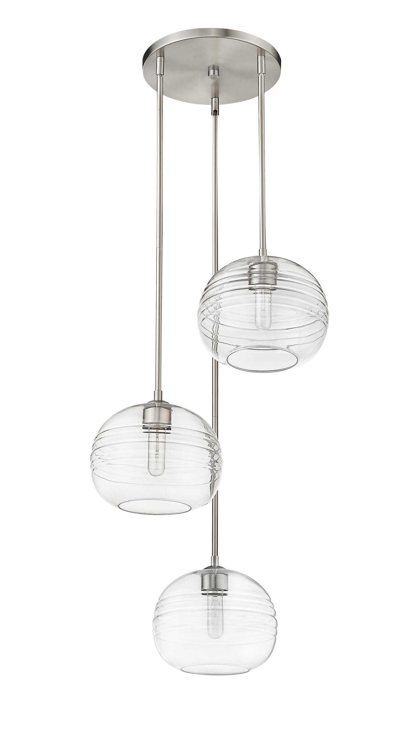 Harmony 3 Light Chandelier Brushed Nickel