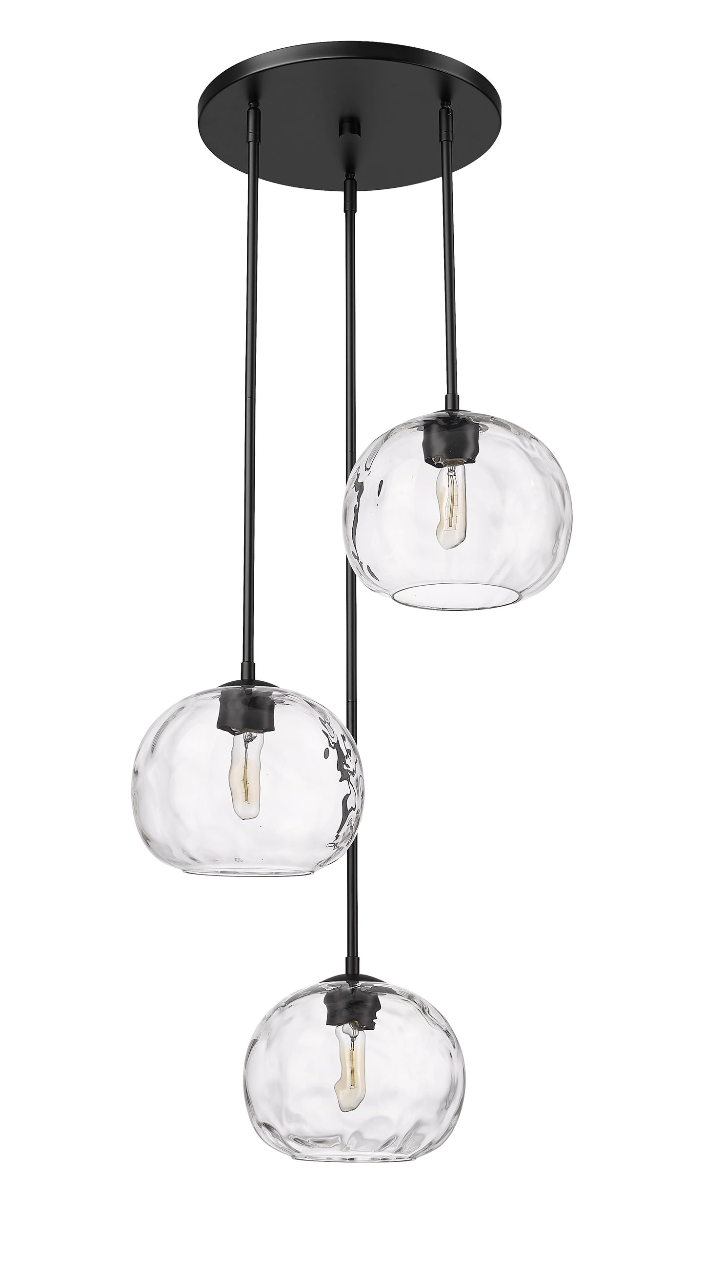 Chloe 3 Light Chandelier Matte Black
