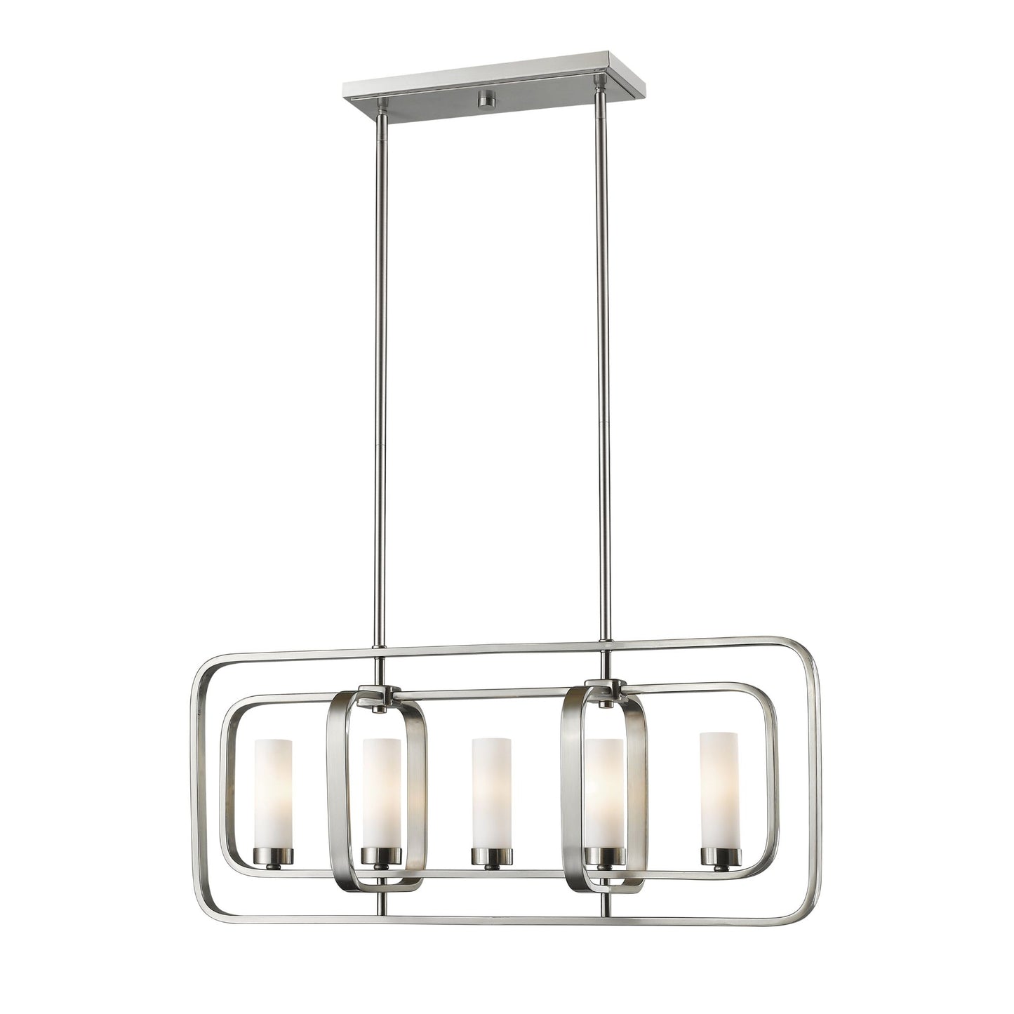 Aideen 5 Light Linear Chandelier Brushed Nickel