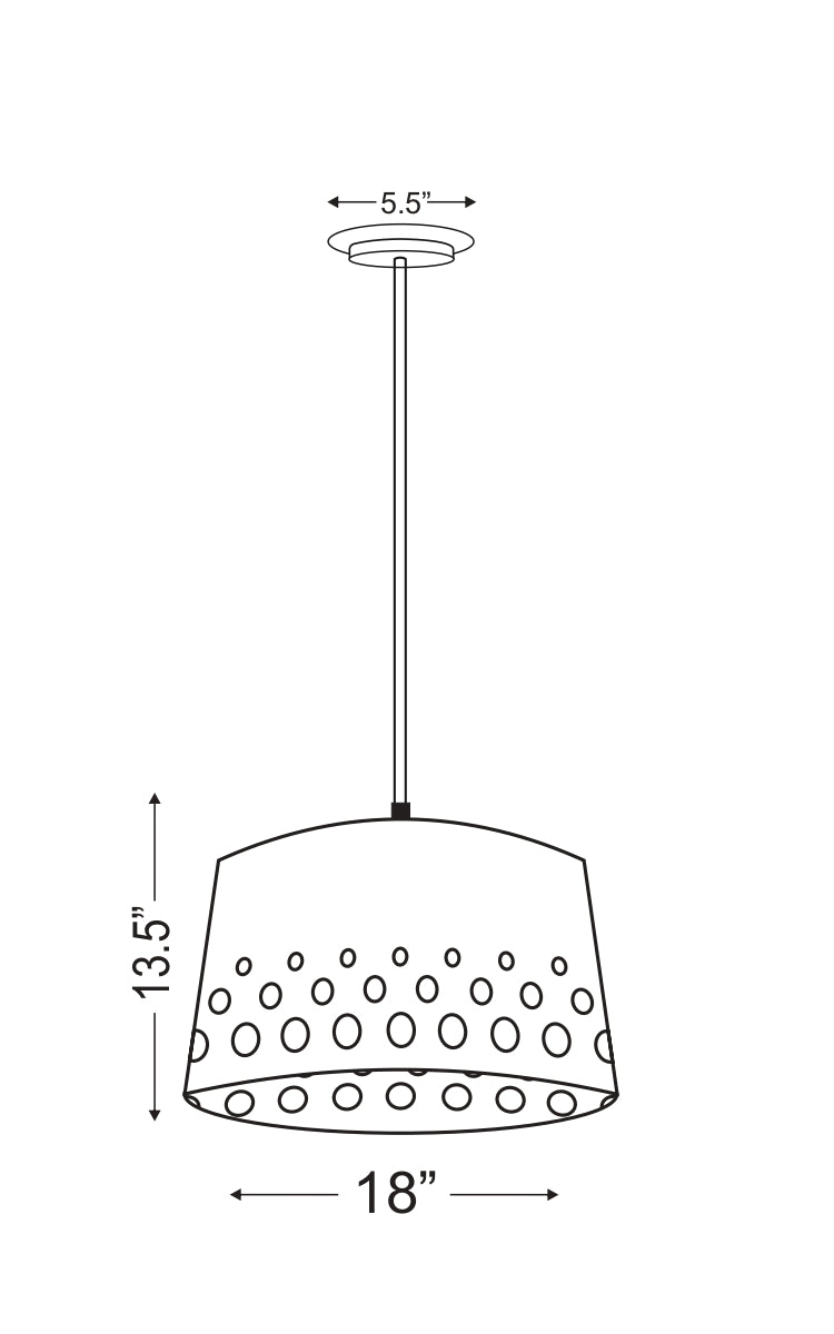 Katie 1 Light Chandelier Polished Nickel