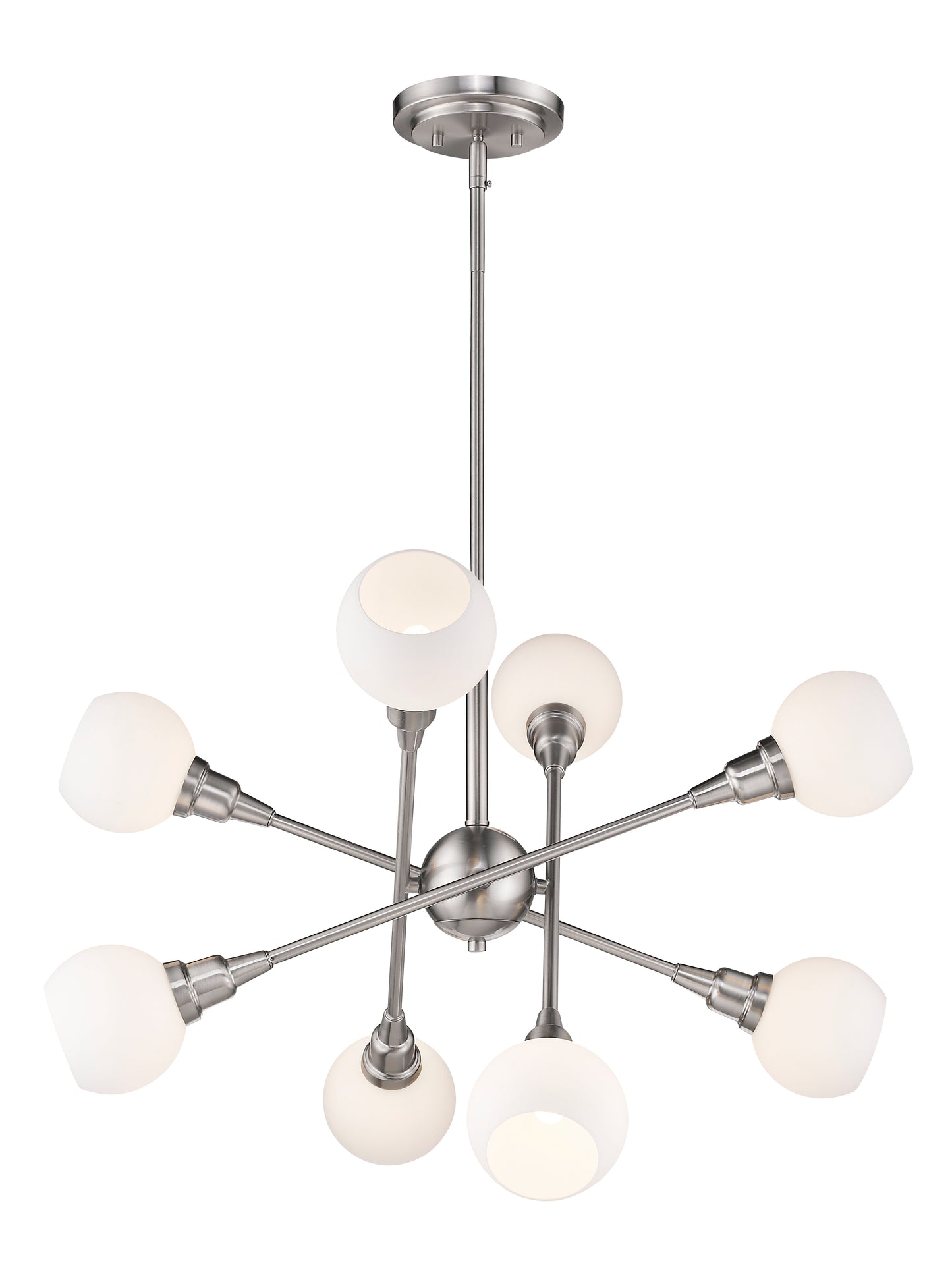 Tian G9 8 Light Chandelier Brushed Nickel