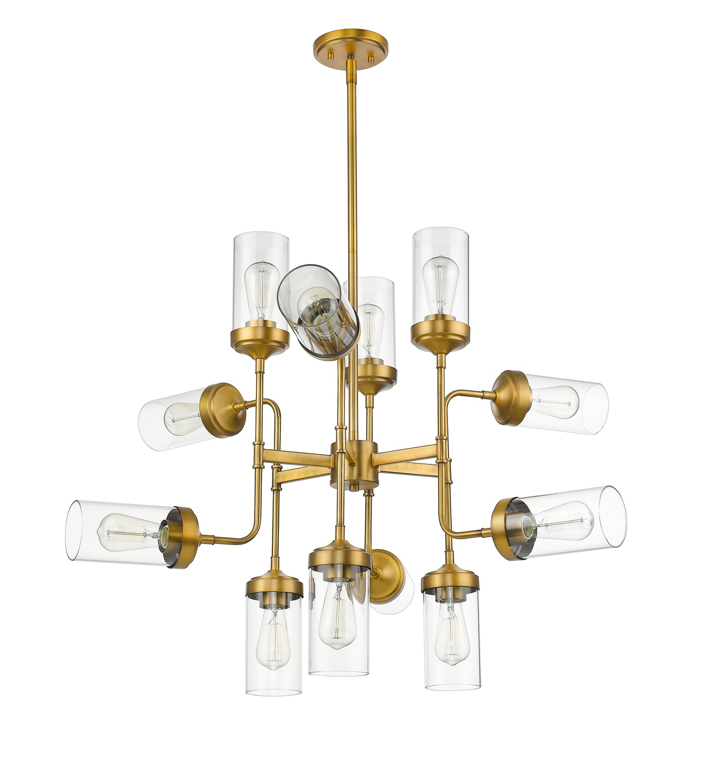 Calliope 12 Light Chandelier Foundry Brass