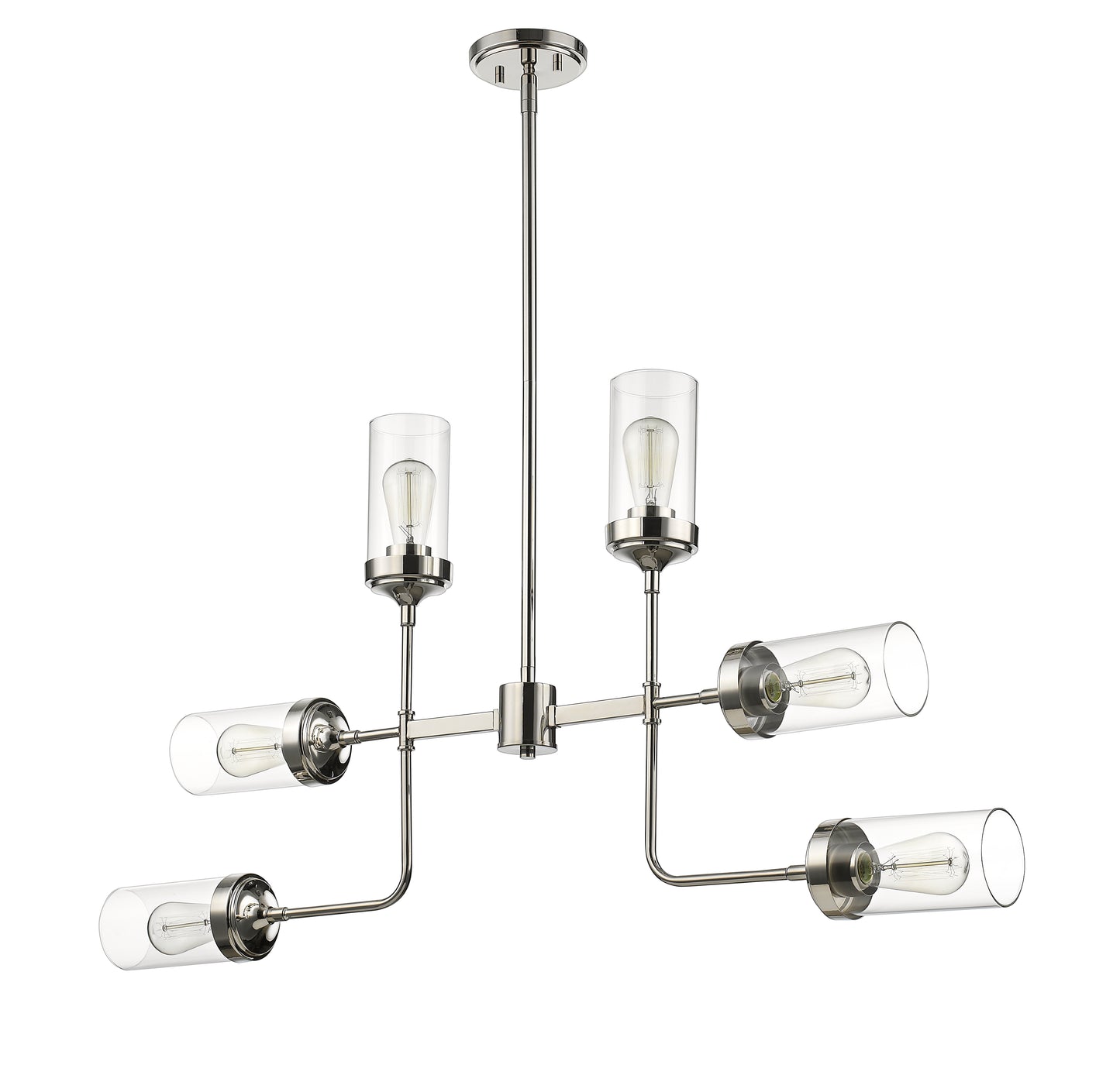 Calliope 6 Light Chandelier Polished Nickel