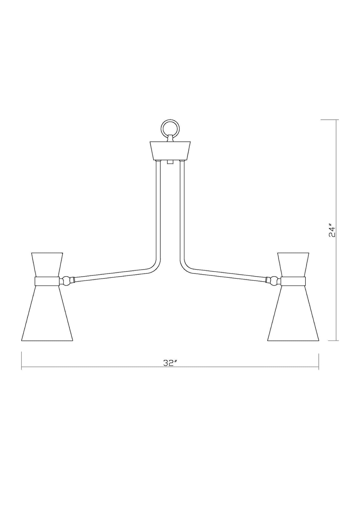 Soriano 9 Light Chandelier Matte Black + Brushed Nickel