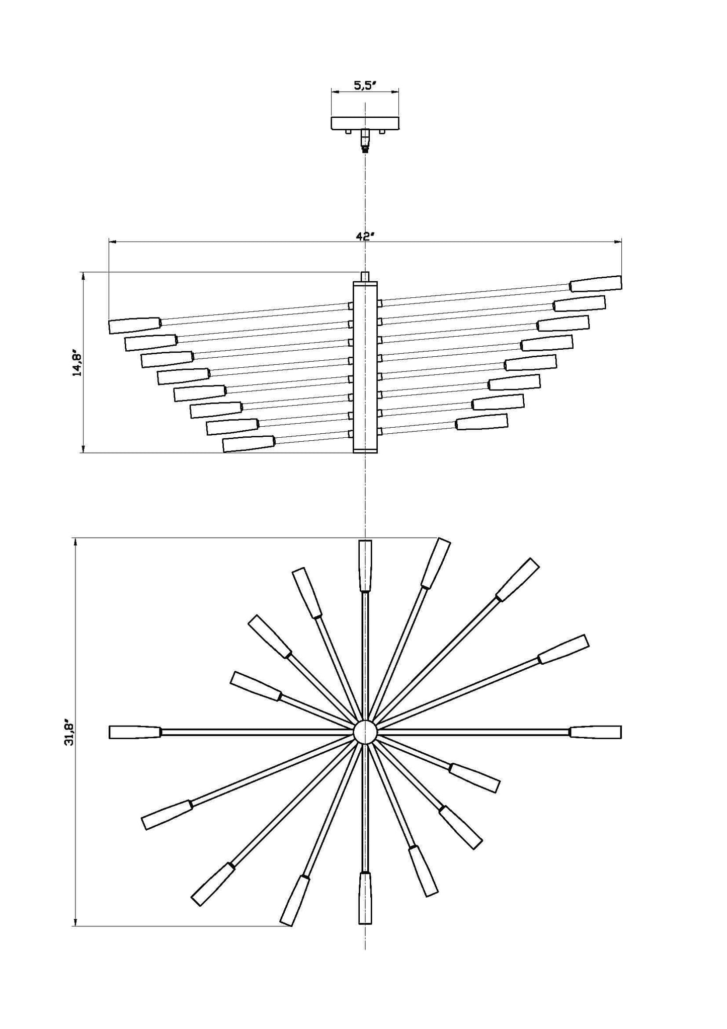 Ascension 16 Light Chandelier Chrome