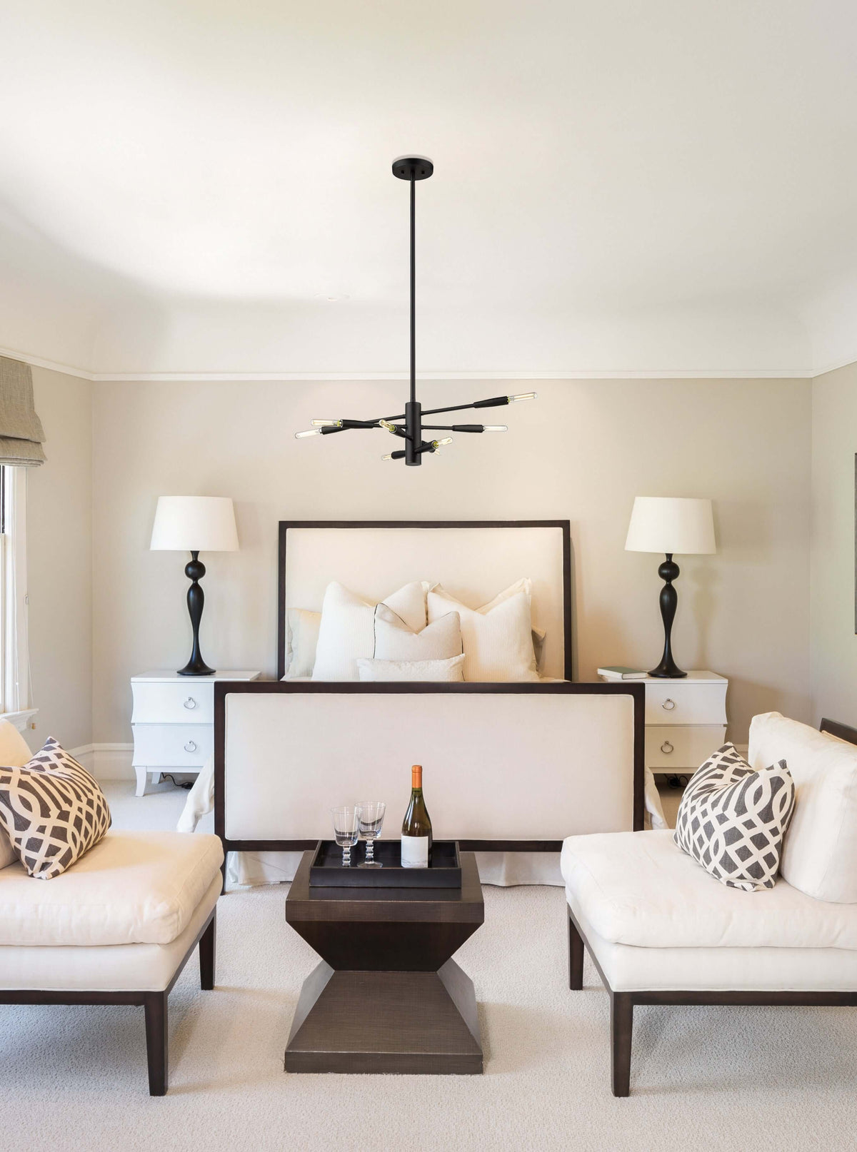 Ascension 8 Light Chandelier Matte Black
