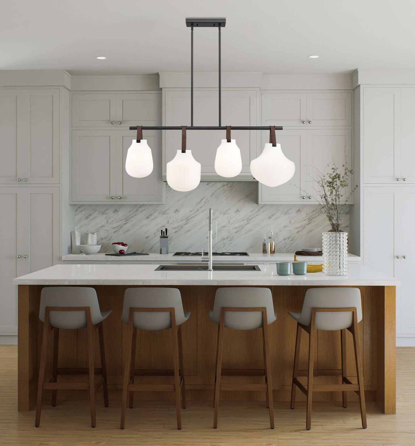 Newbury 4 Light Pendant Matte Black