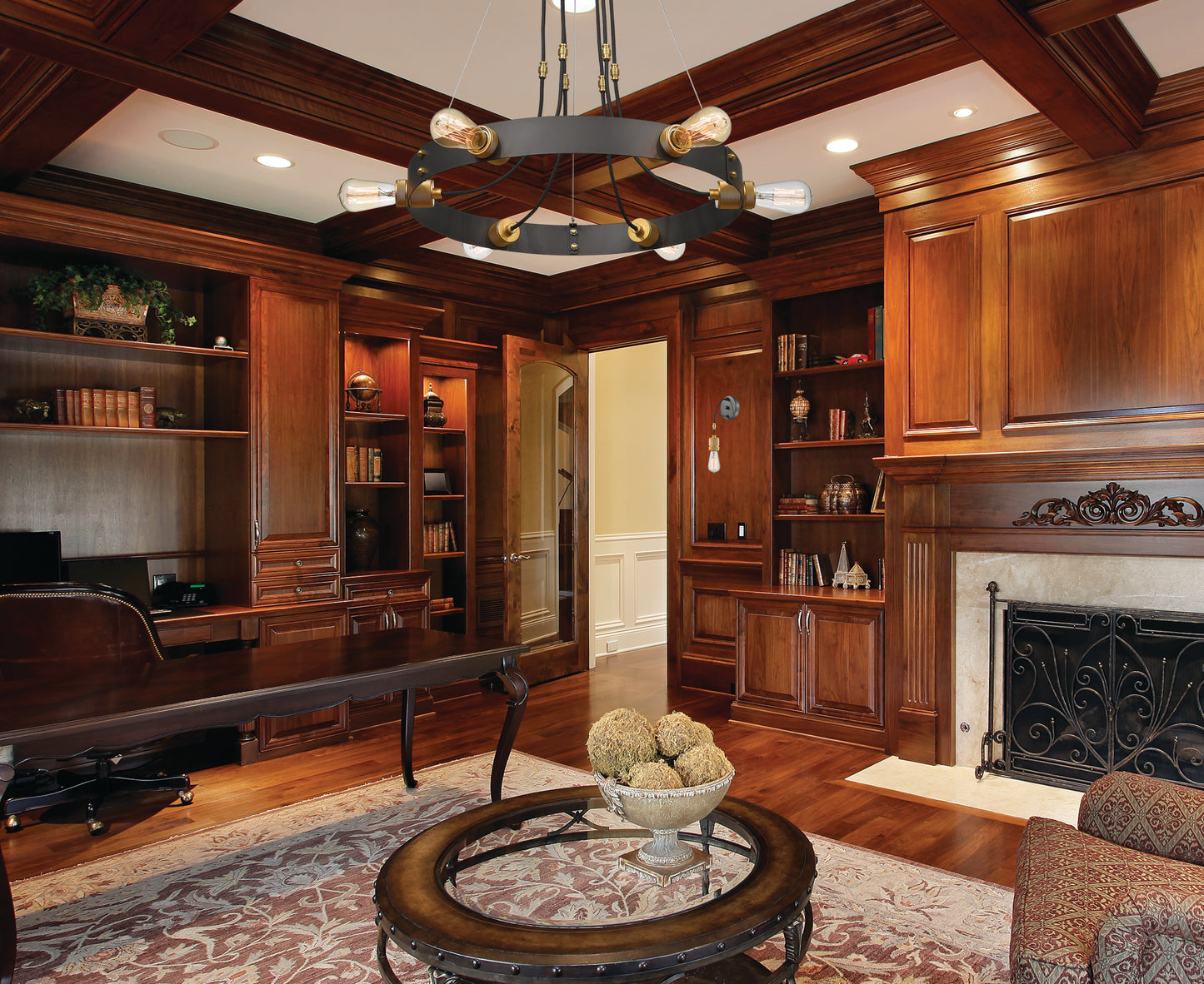 Troubadour 6 Light Chandelier Bronze
