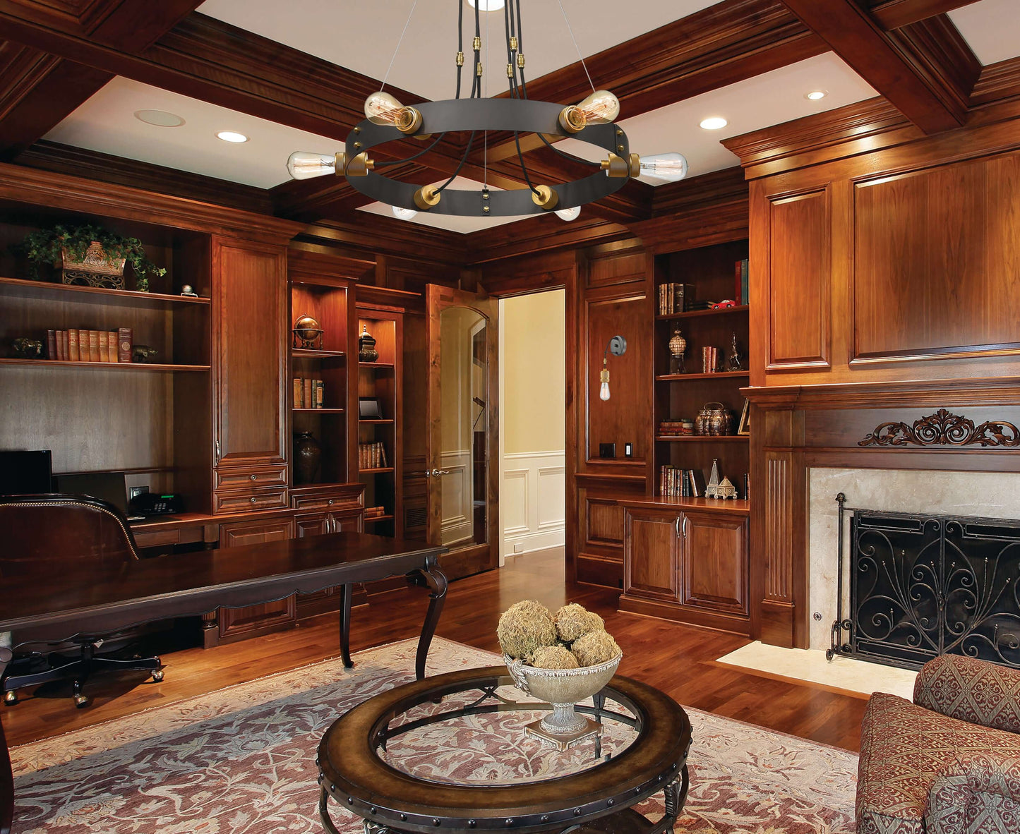 Troubadour 6 Light Chandelier Bronze