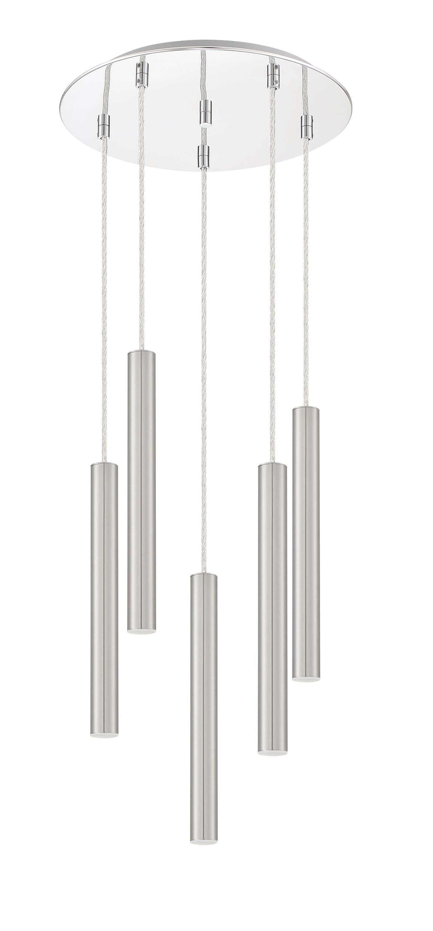 Forest LED 5 Light Chandelier Chrome