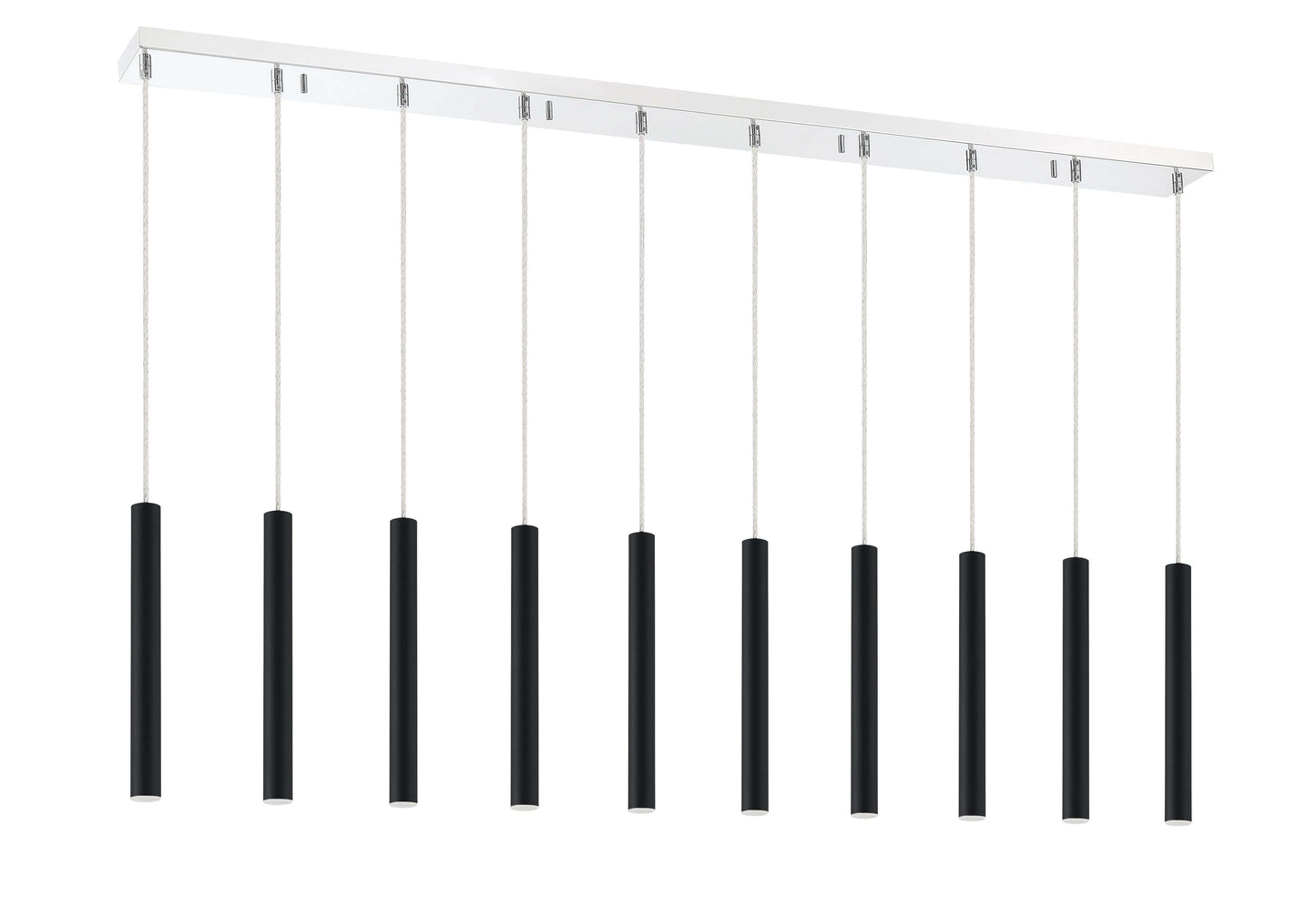 Forest LED 10 Light Linear Chandelier Chrome