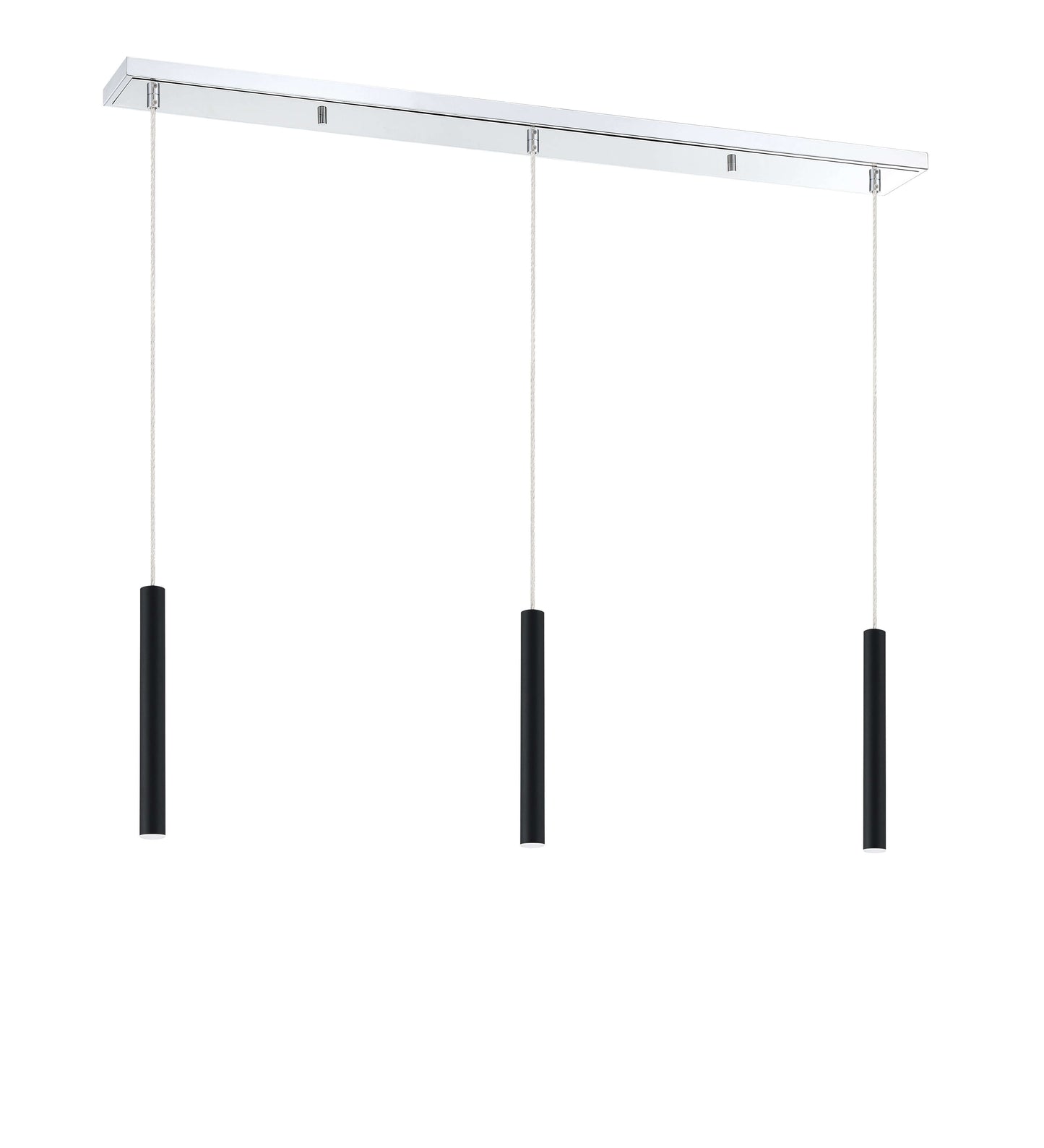 Forest LED 3 Light Linear Chandelier Chrome