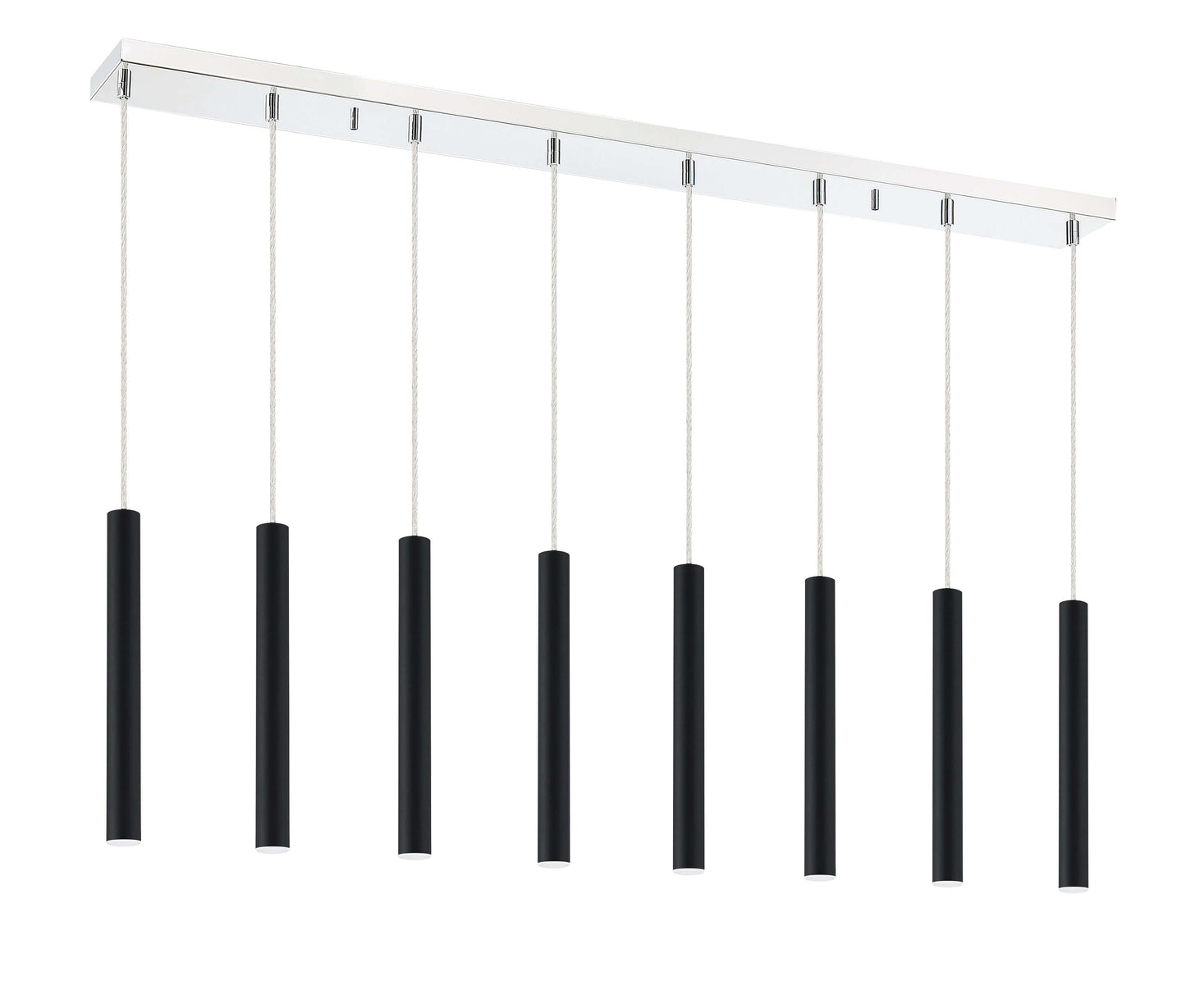 Forest LED 8 Light Linear Chandelier Chrome