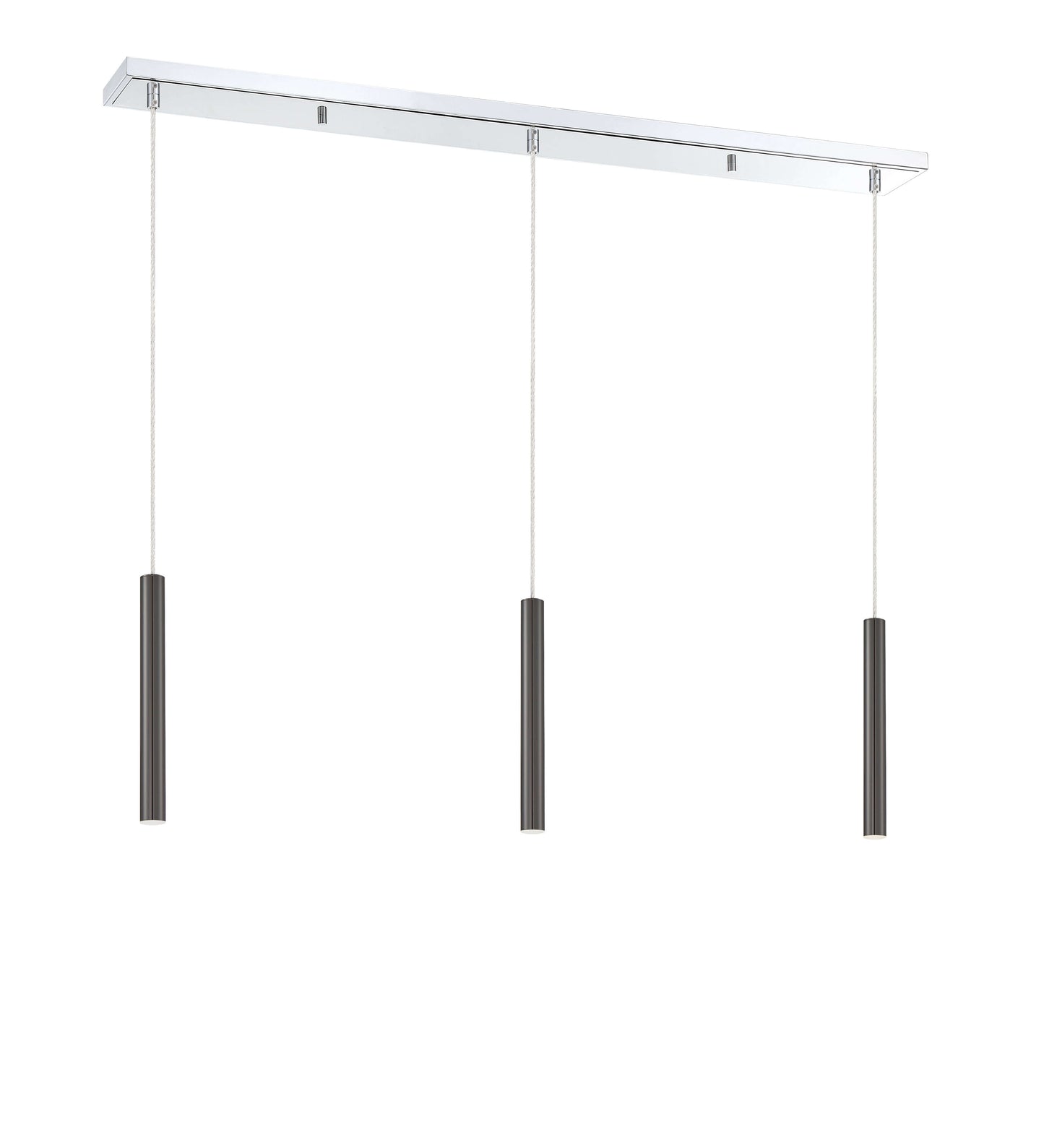 Forest LED 3 Light Linear Chandelier Chrome