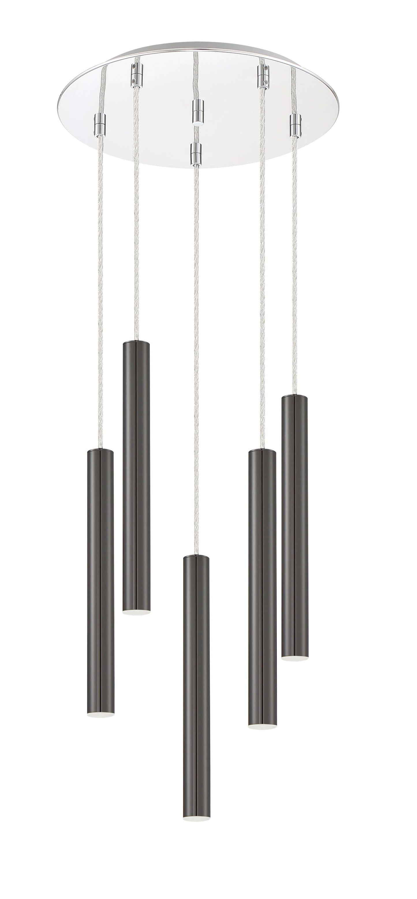 Forest LED 5 Light Chandelier Chrome