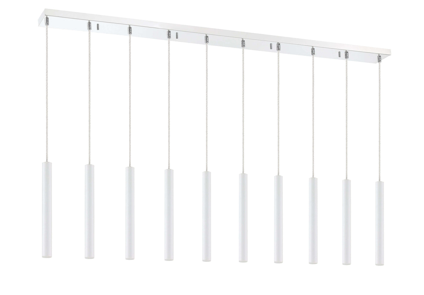 Forest LED 10 Light Linear Chandelier Chrome