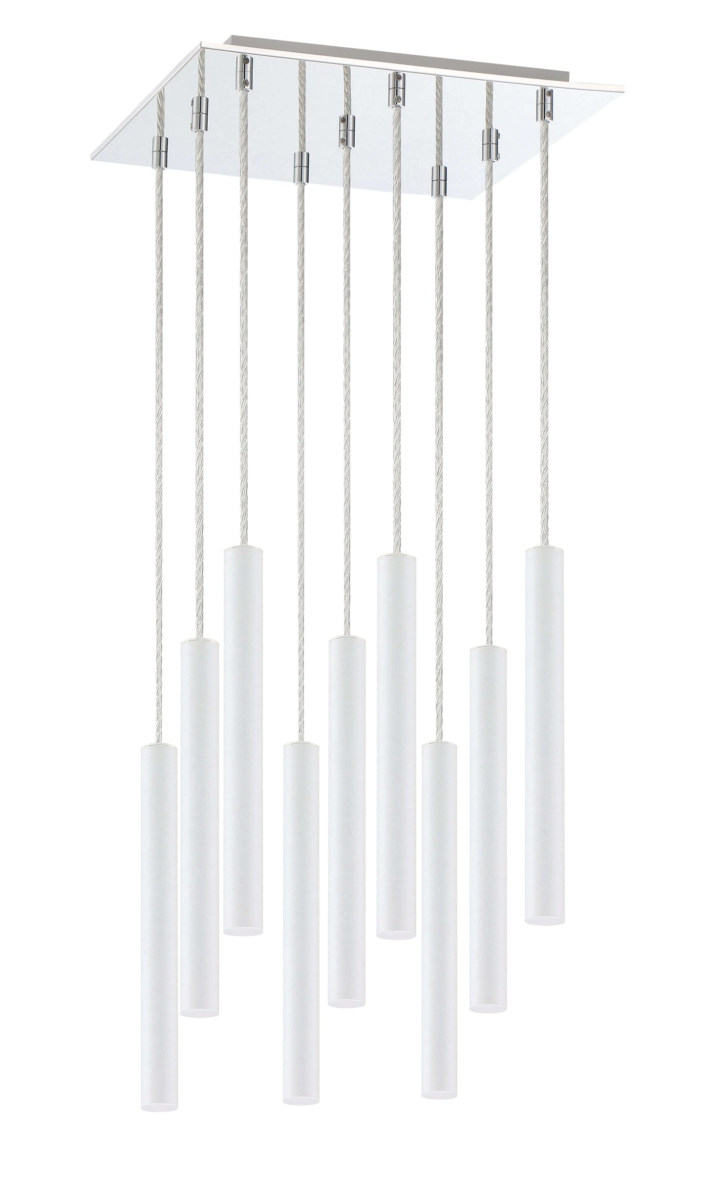Forest LED 9 Light Chandelier Chrome