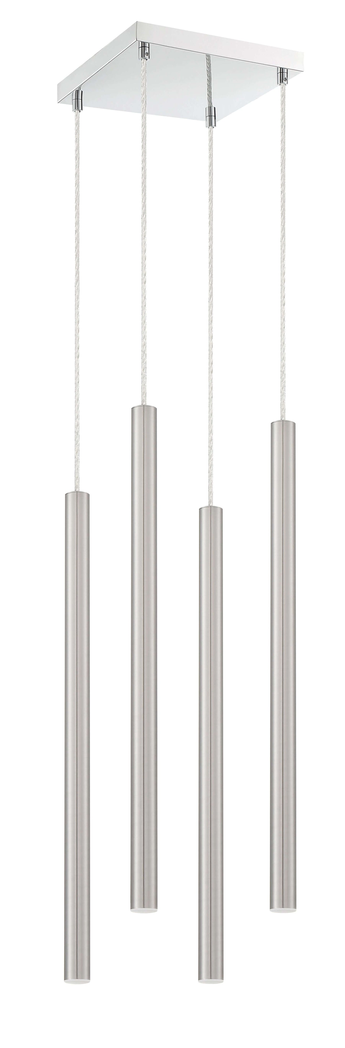 Forest LED 4 Light Chandelier Chrome