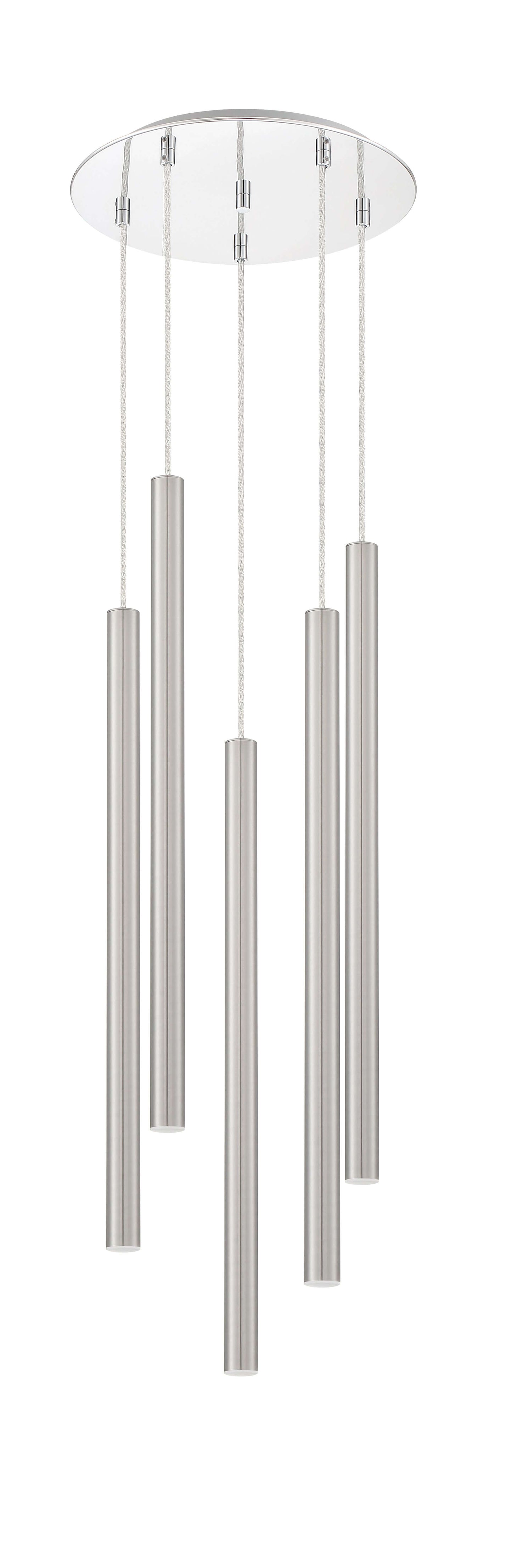 Forest LED 5 Light Chandelier Chrome