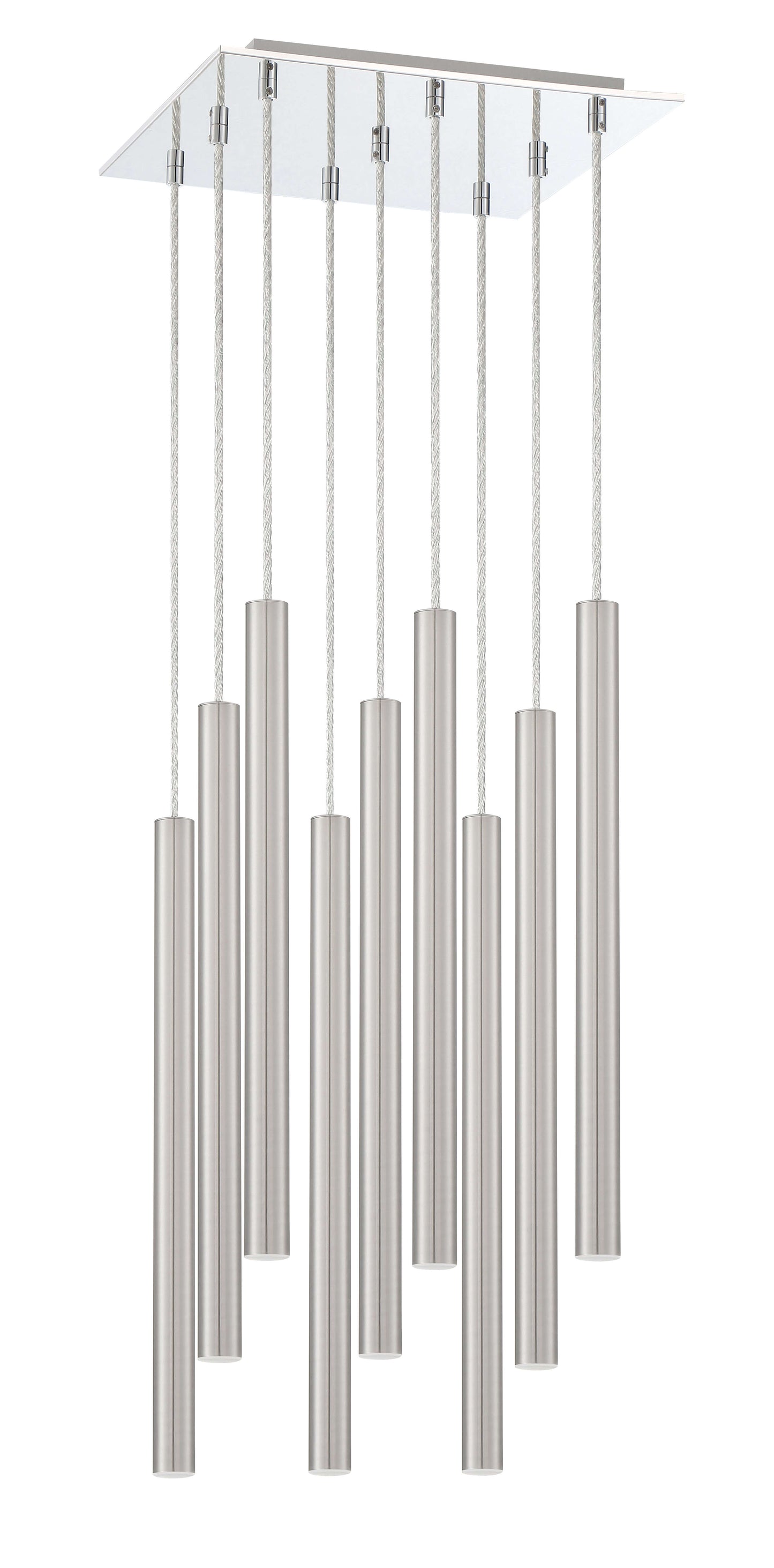 Forest LED 9 Light Chandelier Chrome