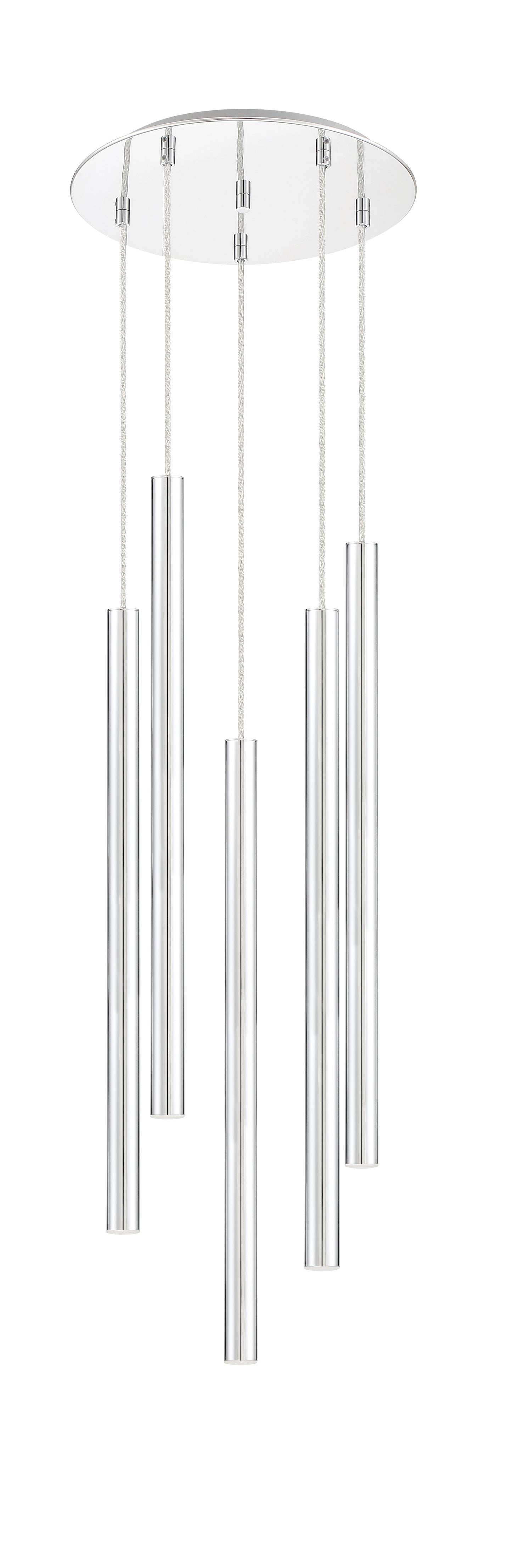 Forest LED 5 Light Chandelier Chrome