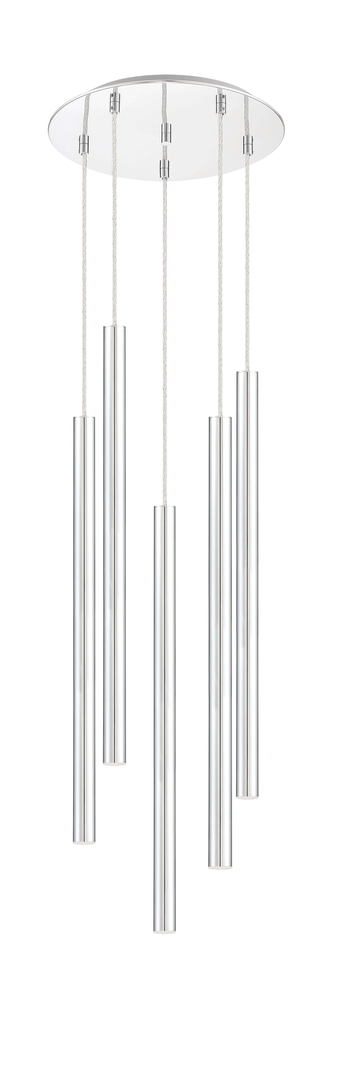 Forest LED 5 Light Chandelier Chrome