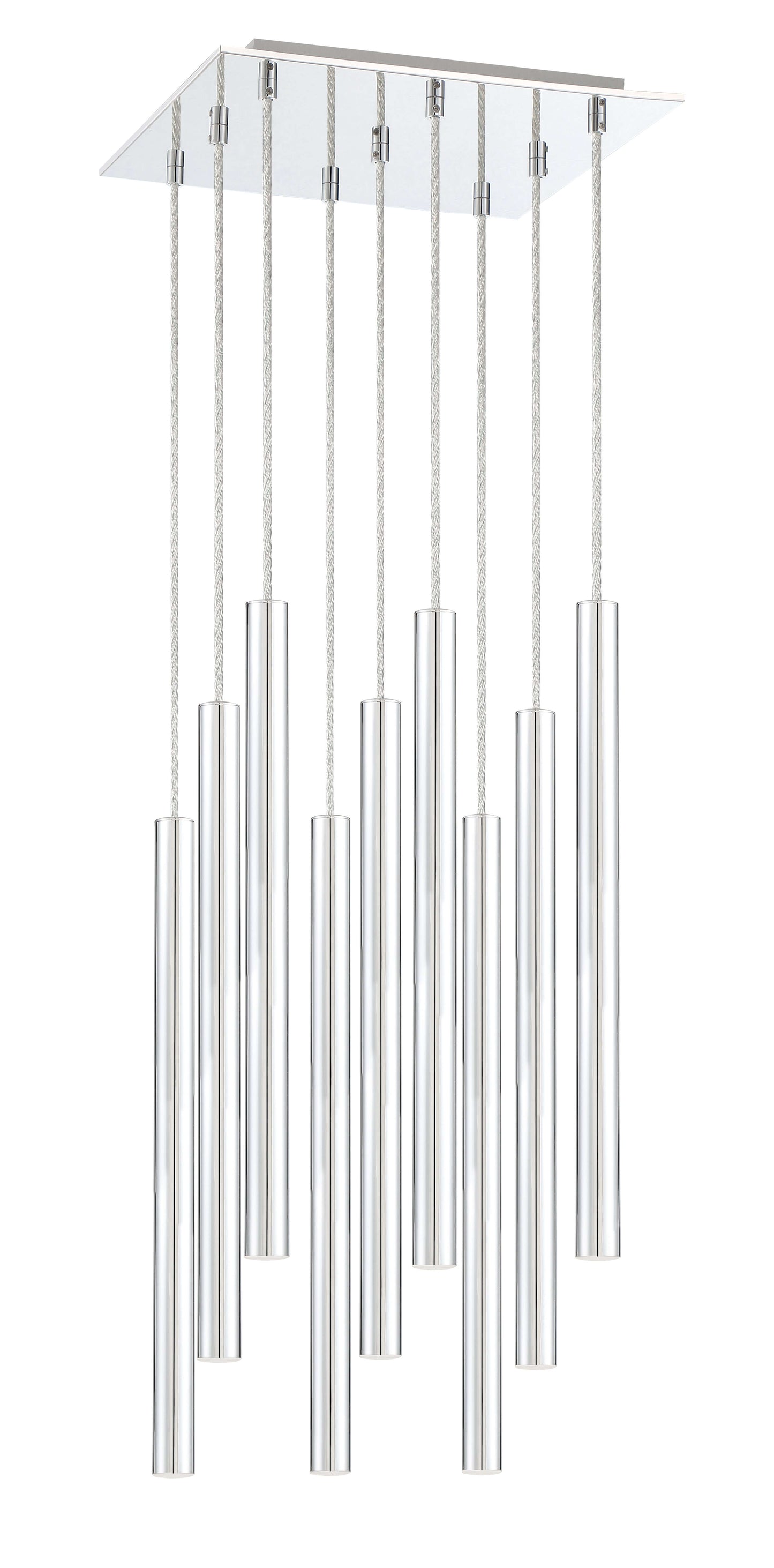 Forest LED 9 Light Chandelier Chrome