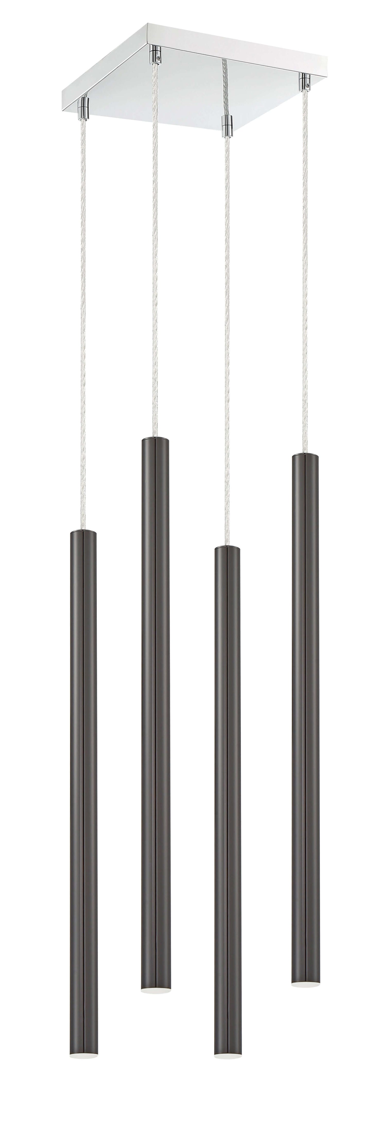 Forest LED 4 Light Chandelier Chrome