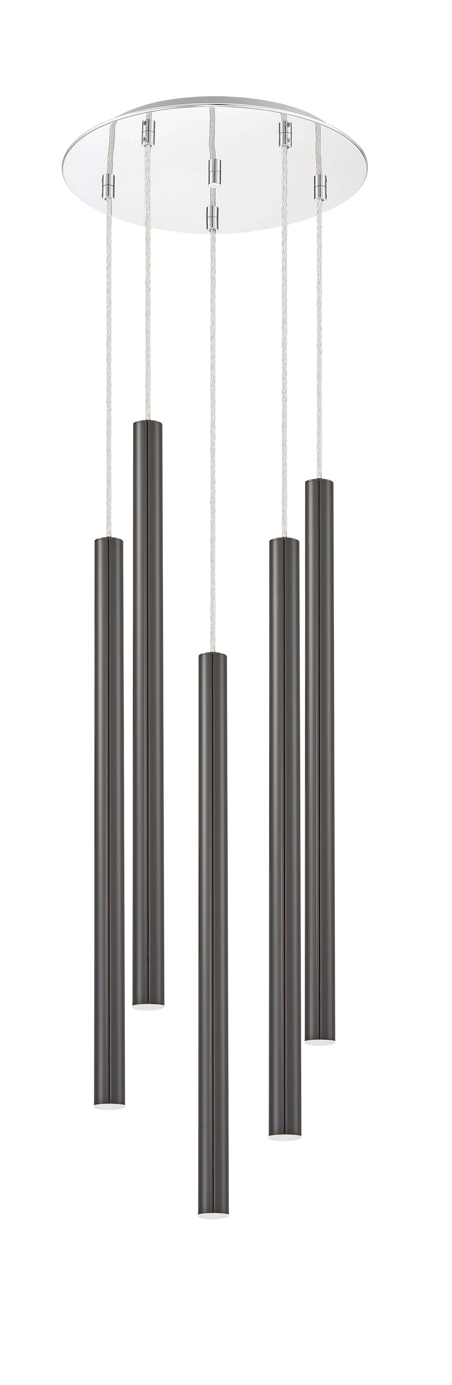 Forest LED 5 Light Chandelier Chrome