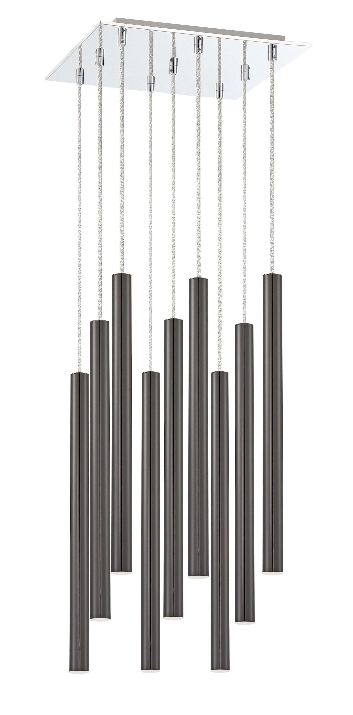 Forest LED 9 Light Chandelier Chrome