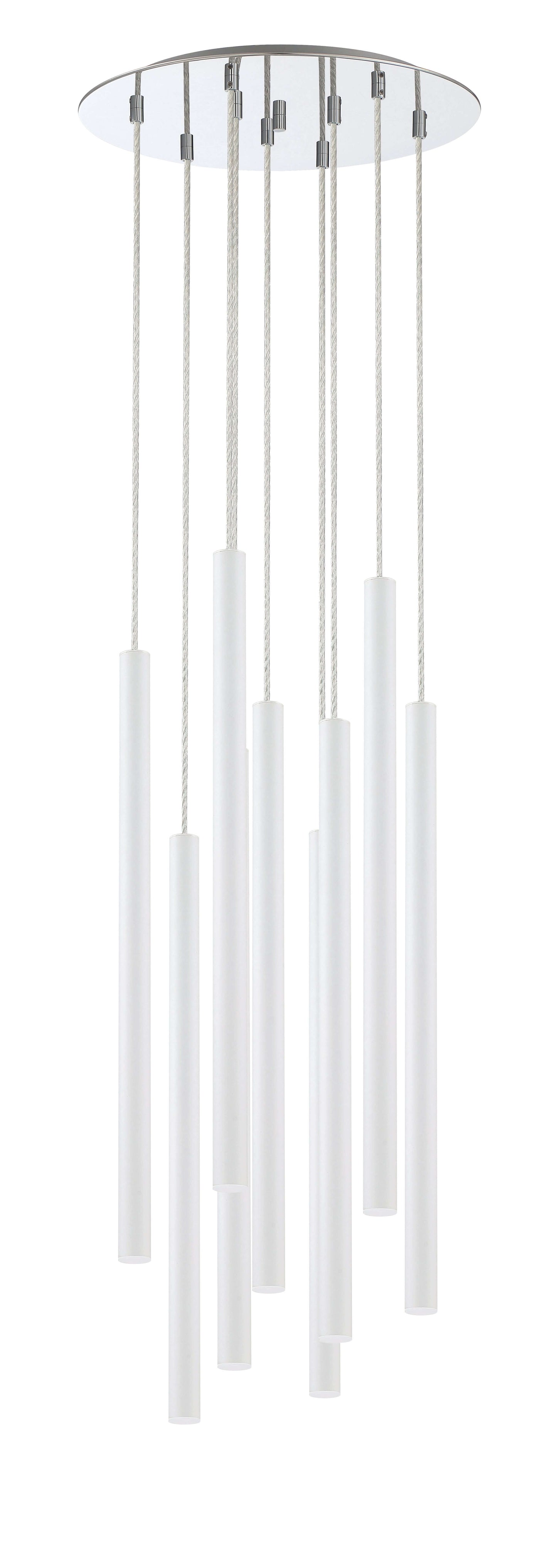 Forest LED 9 Light Chandelier Chrome