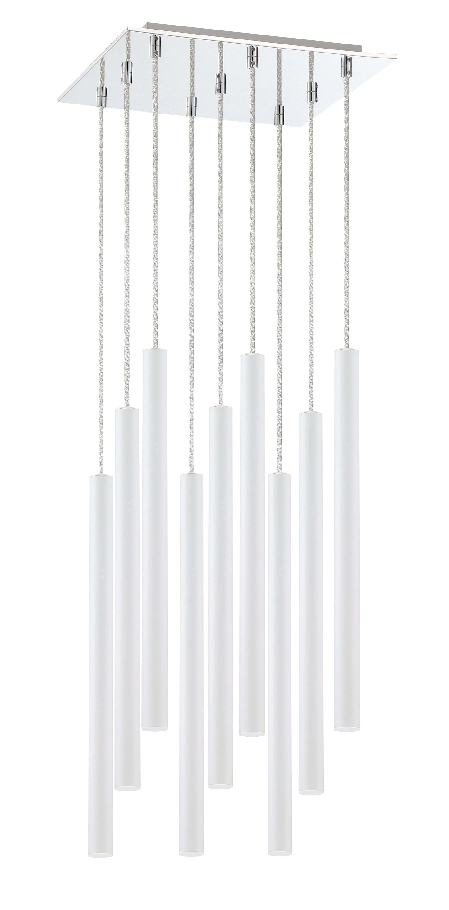 Forest LED 9 Light Chandelier Chrome