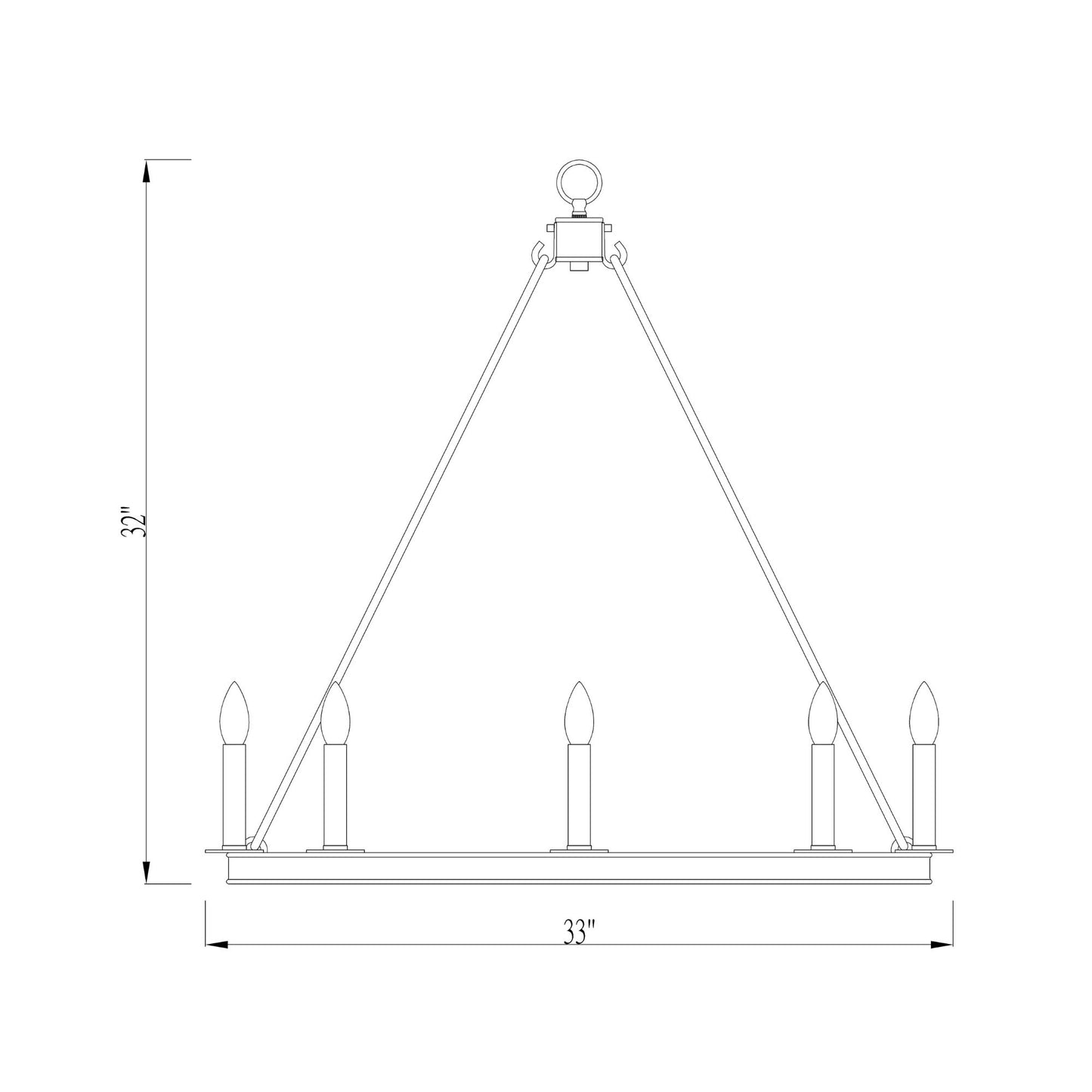 Barclay 8 Light Chandelier Olde Brass