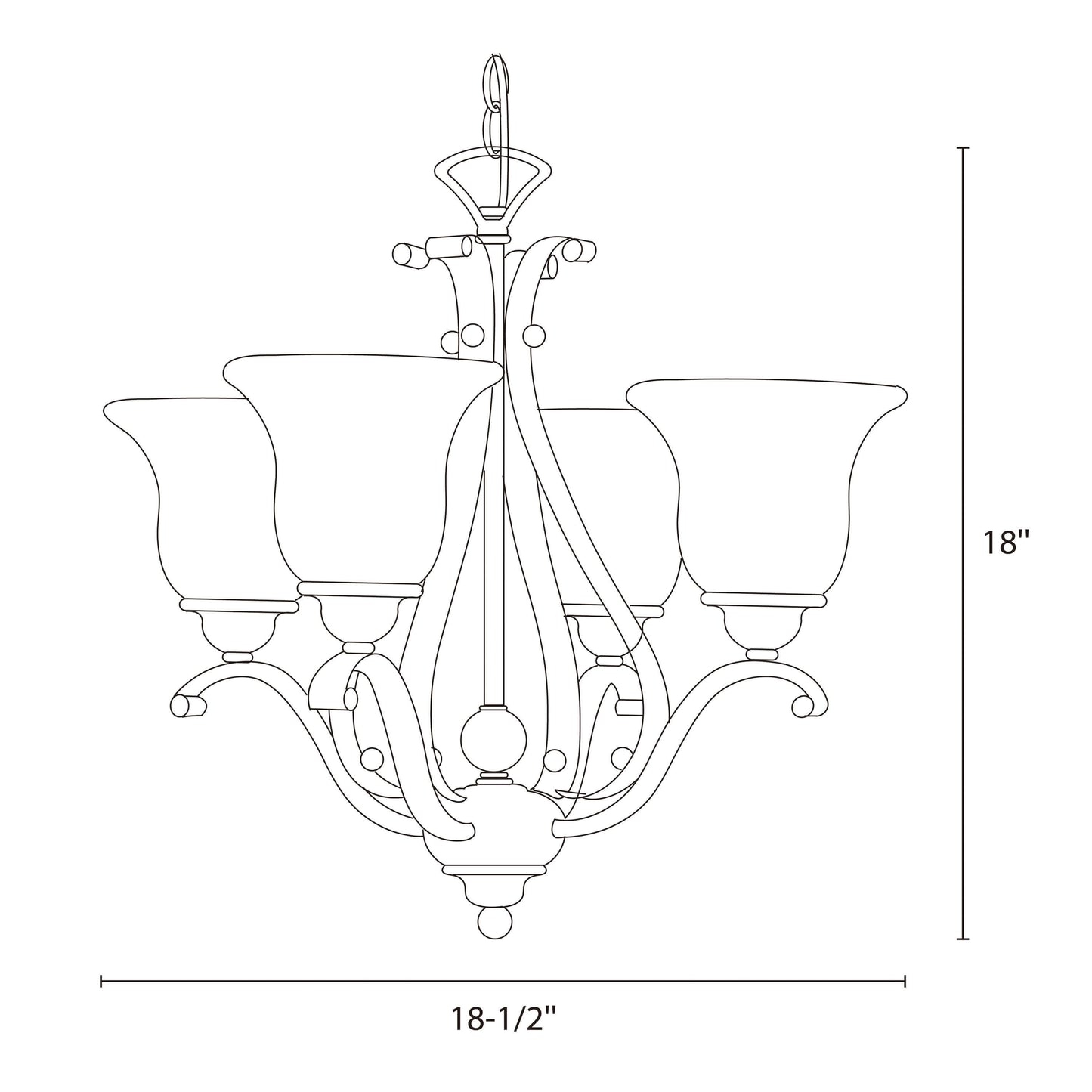Monrovia 4L Mini Chandelier