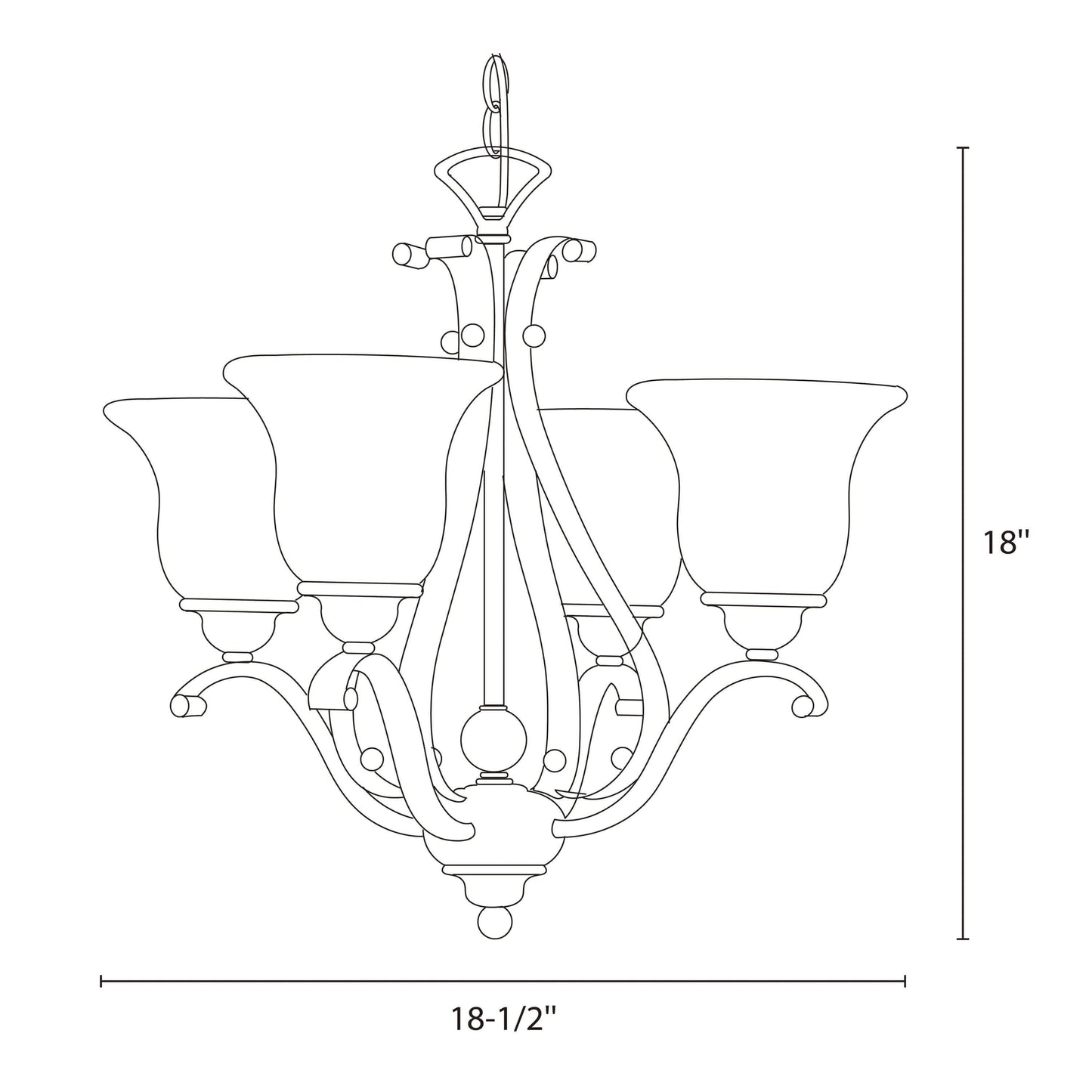 Monrovia 4L Mini Chandelier