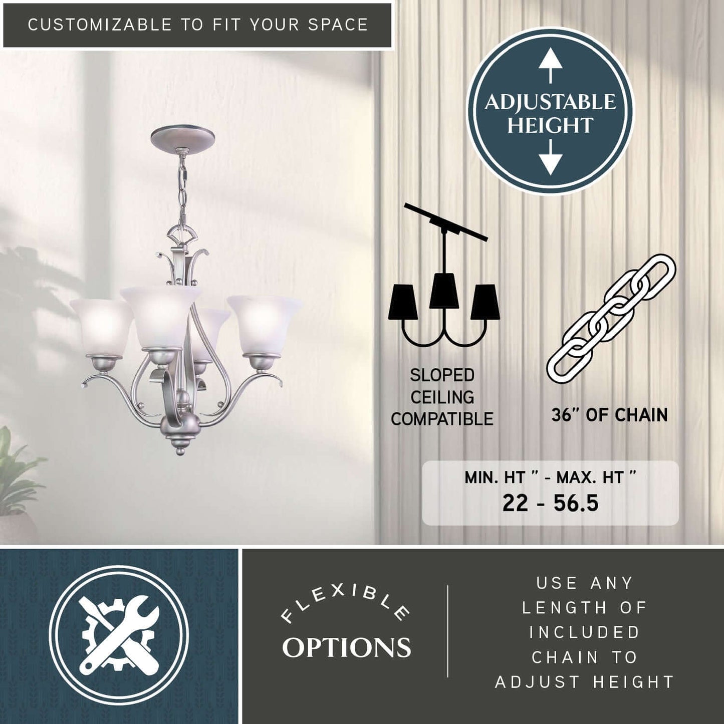 Monrovia 4L Mini Chandelier