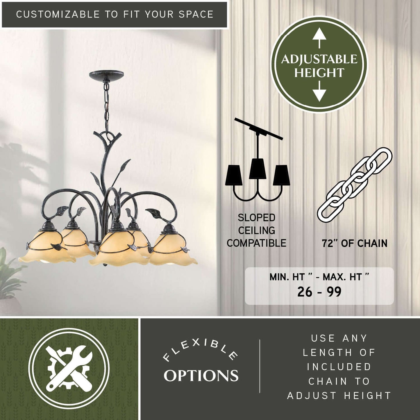 Vine 5L Chandelier