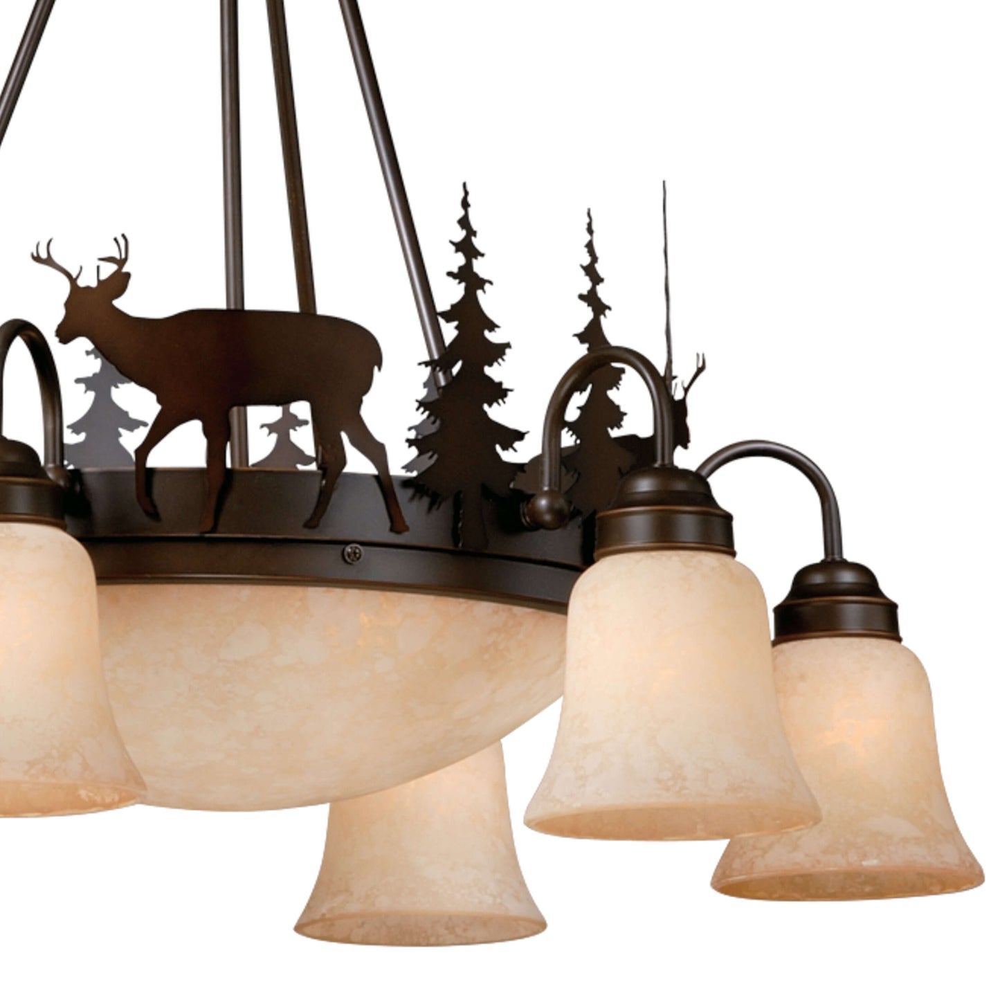 Bryce 9L Deer Chandelier